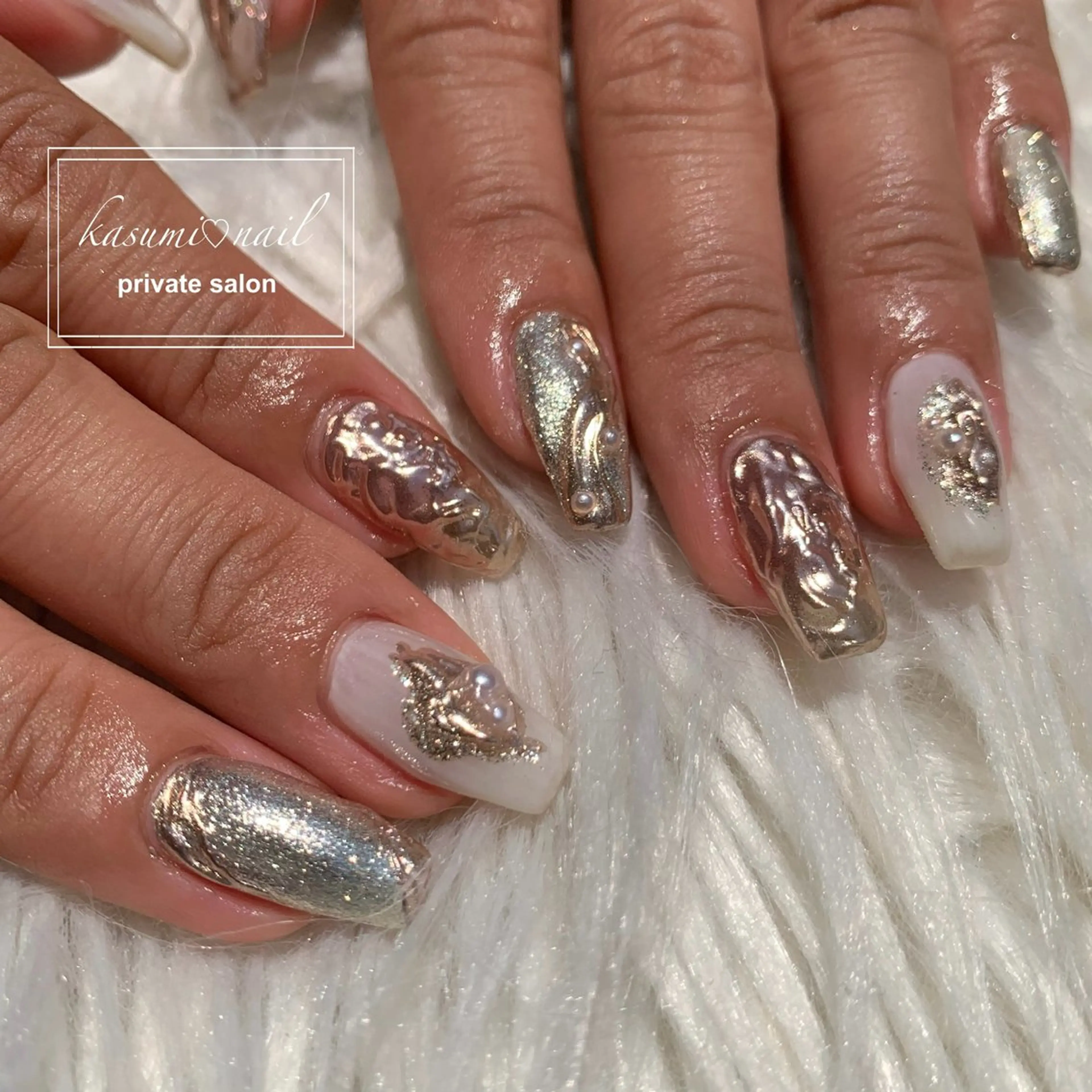 ネイル 大理石ネイル(マーブル) ニュアンスネイル KASUMI♡ Nailのネイルデザイン