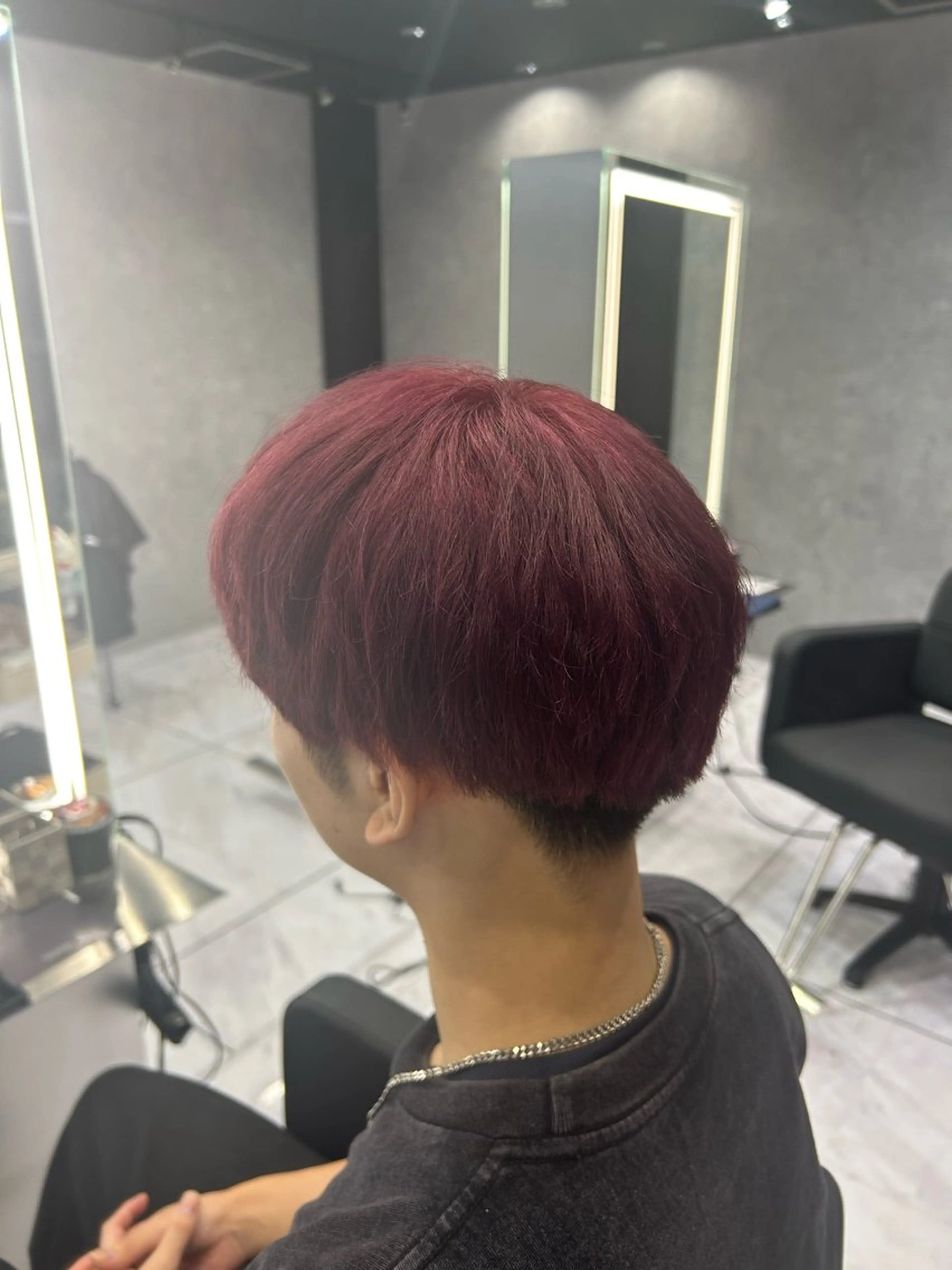 カラー メンズ レッドカラー クリスマス ヘアカラー りゅうせい ／モデル募集中のヘアスタイル