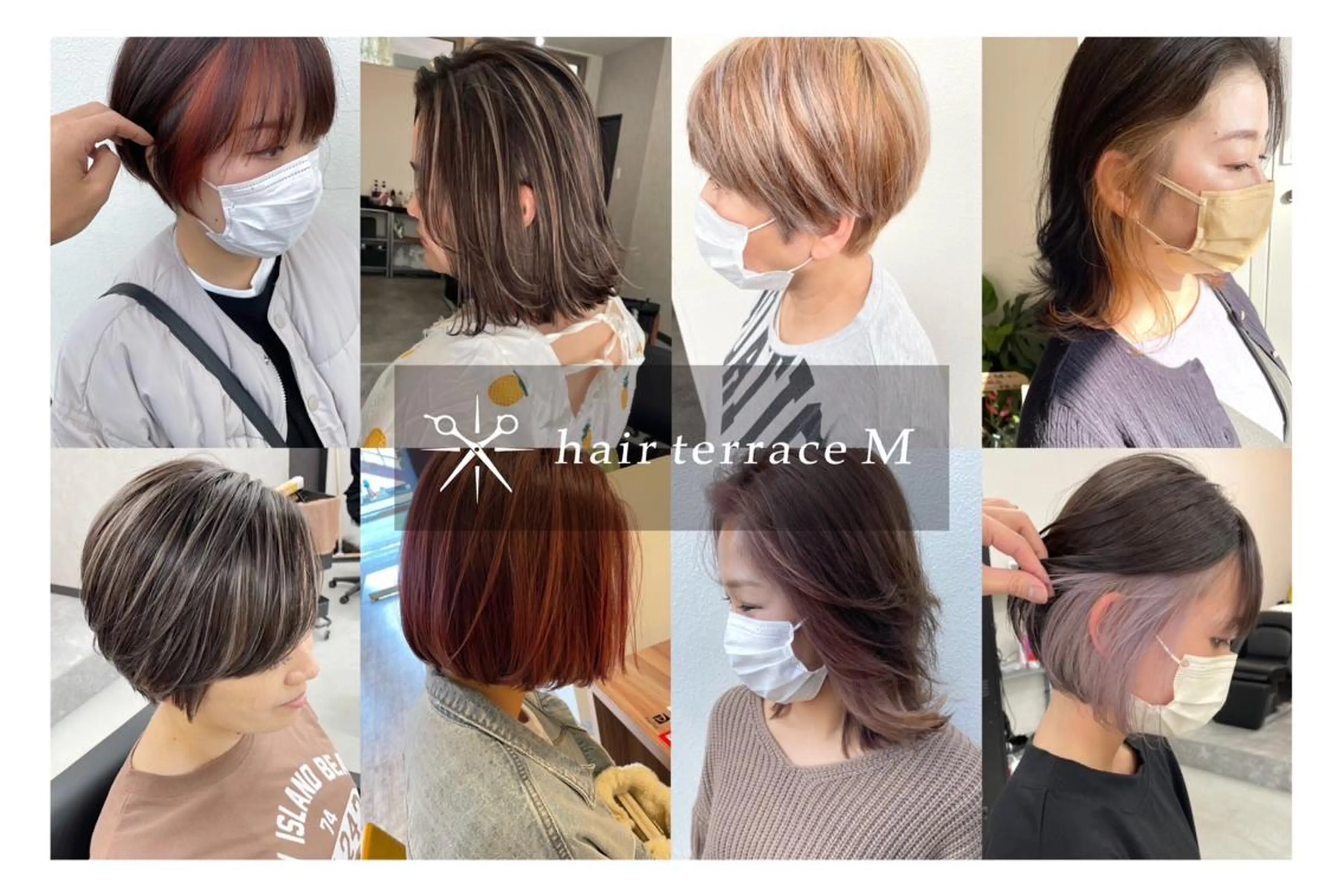 ショート ショートボブ 韓国風カラー ボブ ハイライト 髪質改善 ヘアカラー トリートメント hair terra ce M奈良店のヘアスタイル
