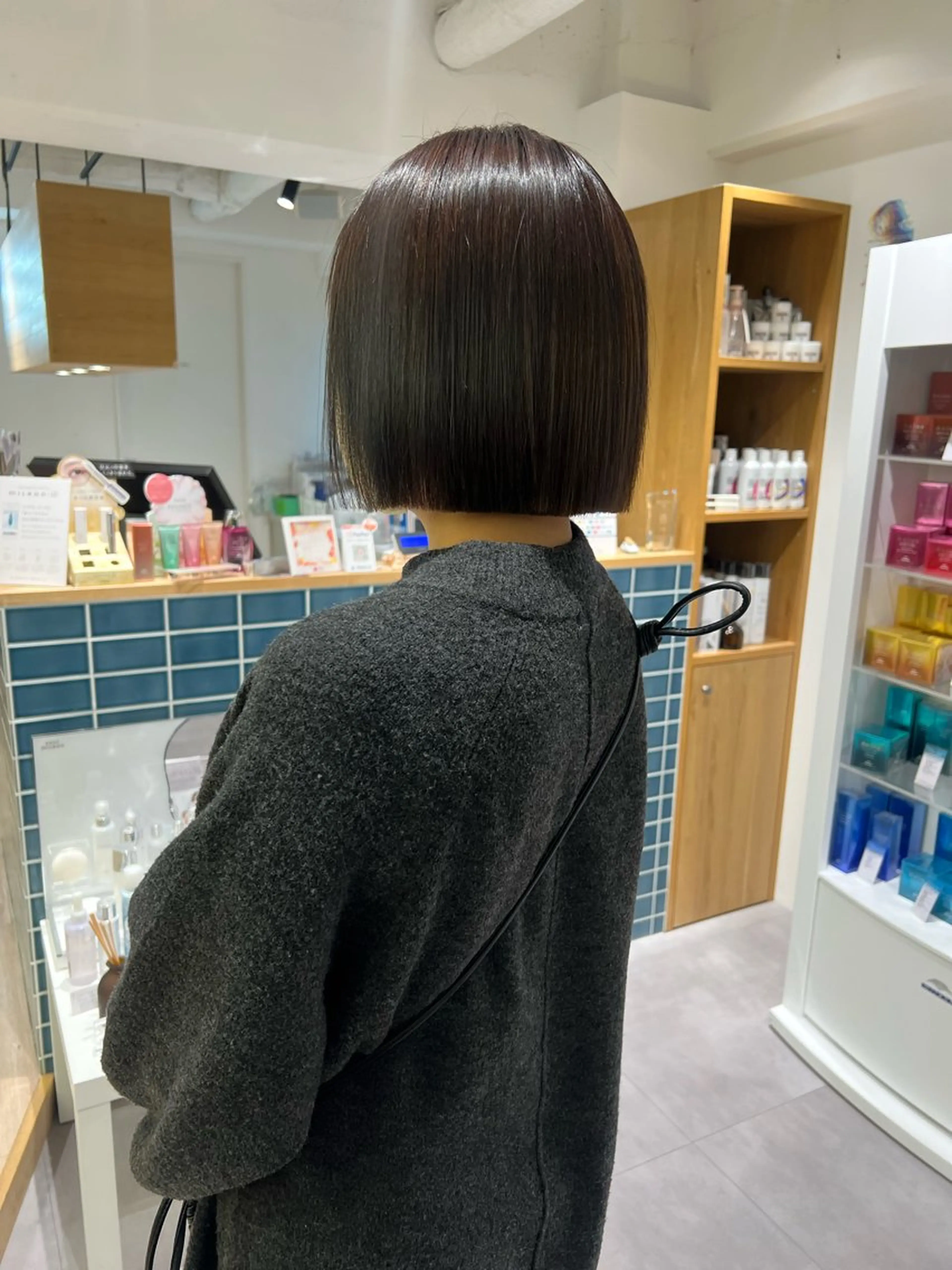 ミディアム カラー ヘアカラー トリートメント 田中 愛梨のヘアスタイル