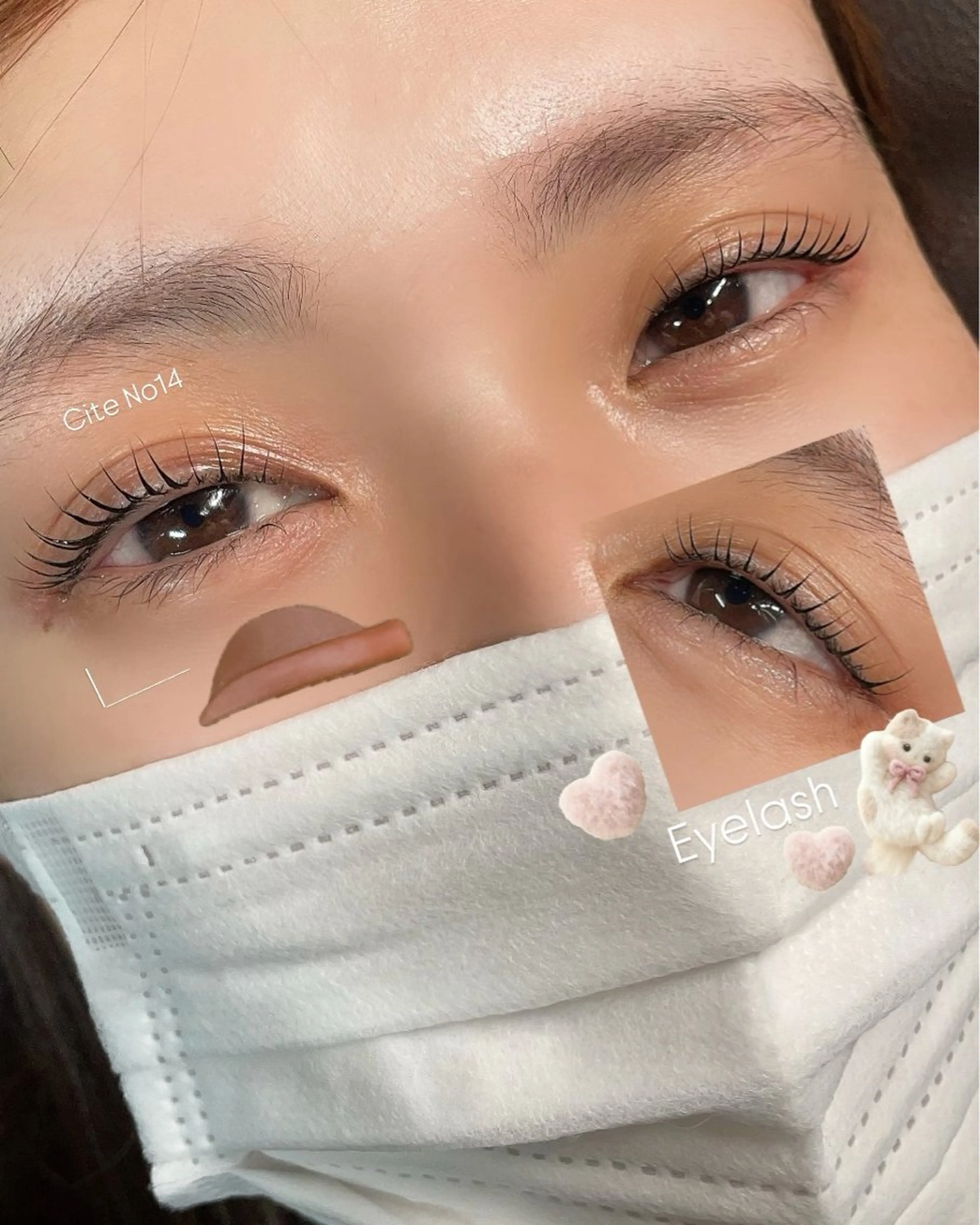 マツエク・マツパ ナチュラル 一重×まつ毛パーマ マツエク 片桐 星のマツエク・マツパデザイン