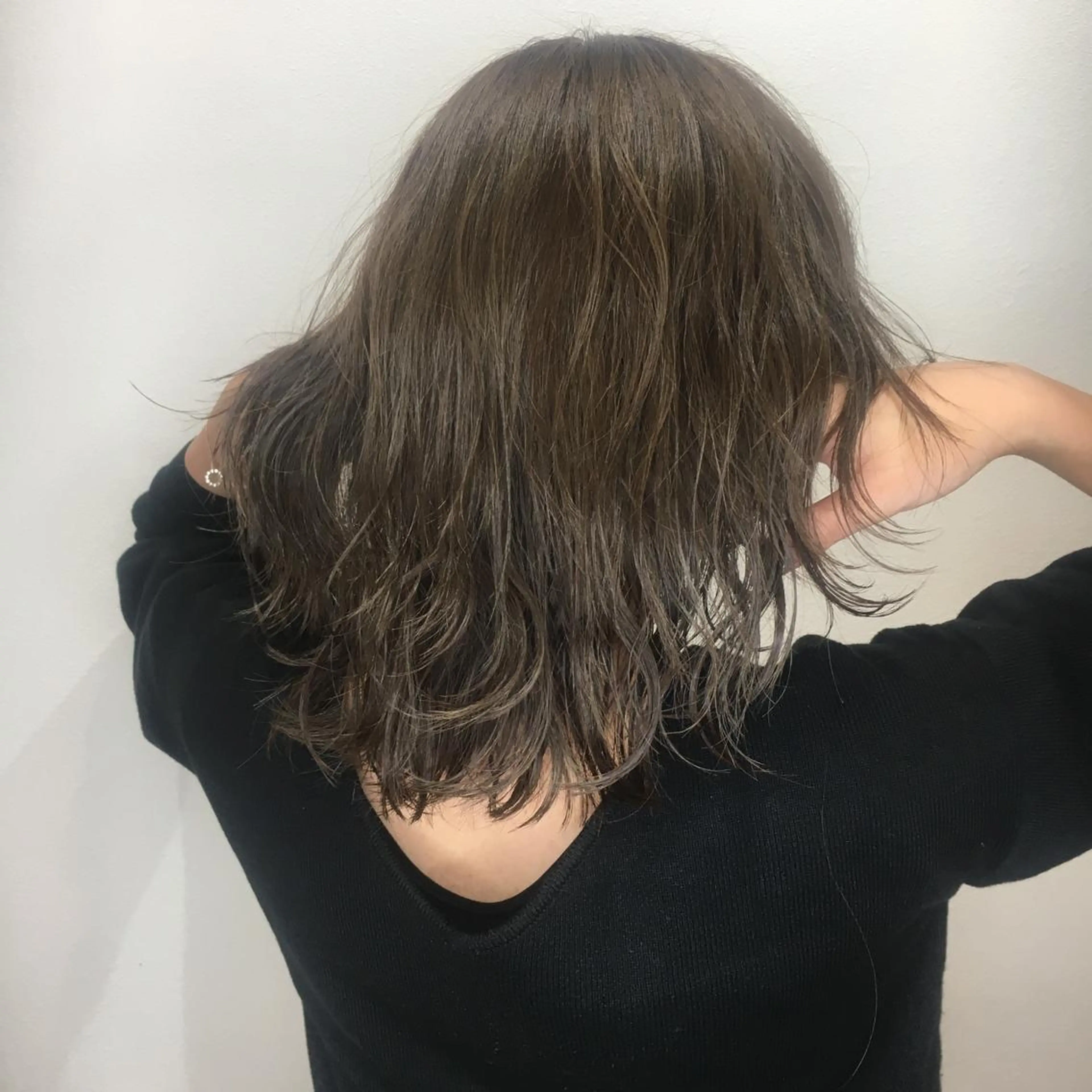 セミロング カラー パーマ ヘアアレンジ メンズ キッズ マツエク・マツパ メンズハイライト ハイライトカラー ハイライト Luela堅田所属・田中 裕士のヘアスタイル