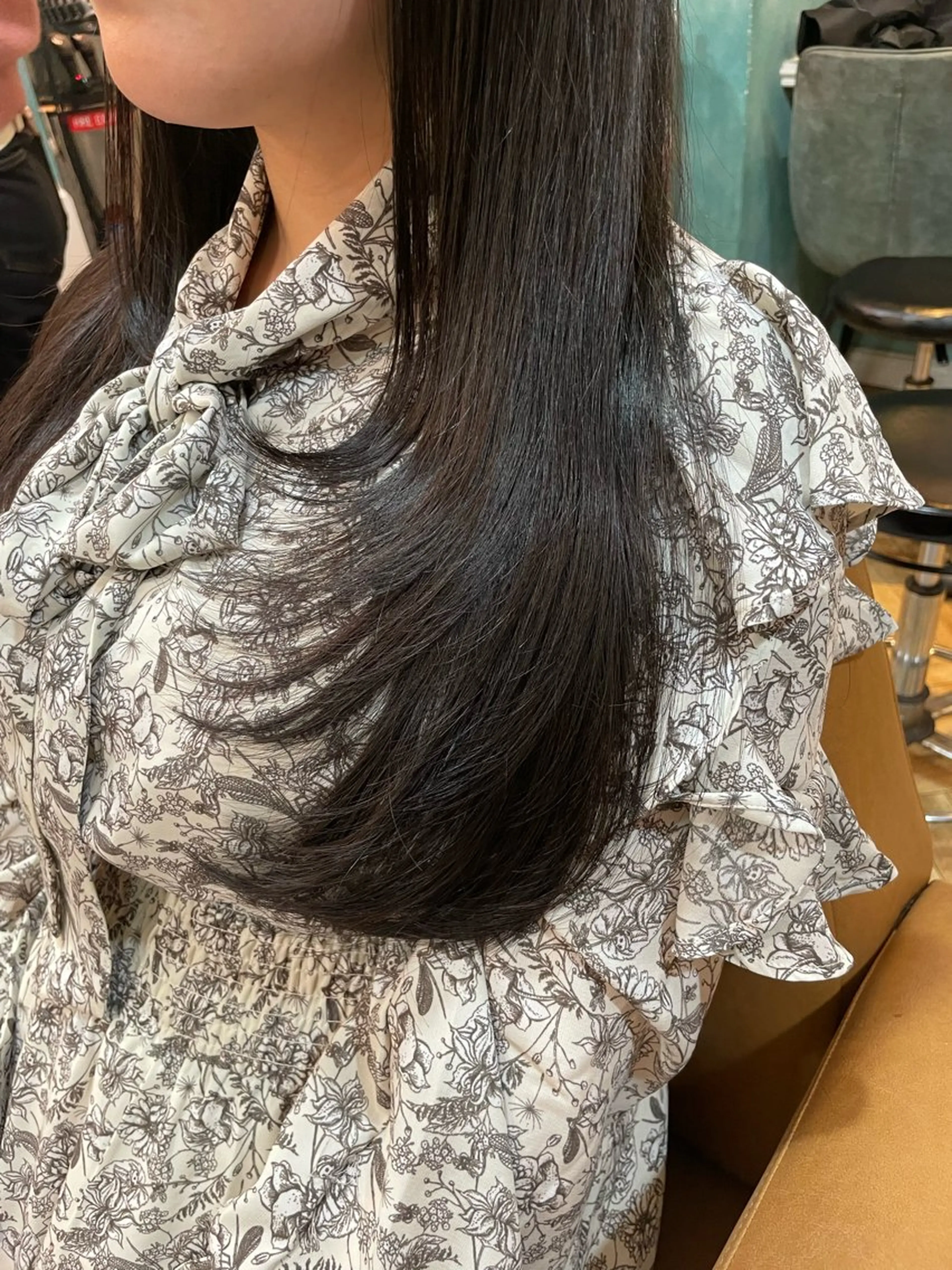 ロング 顔まわりレイヤー レイヤーカット 美髪縮毛矯正🤍 髪質改善/Shinaのヘアスタイル