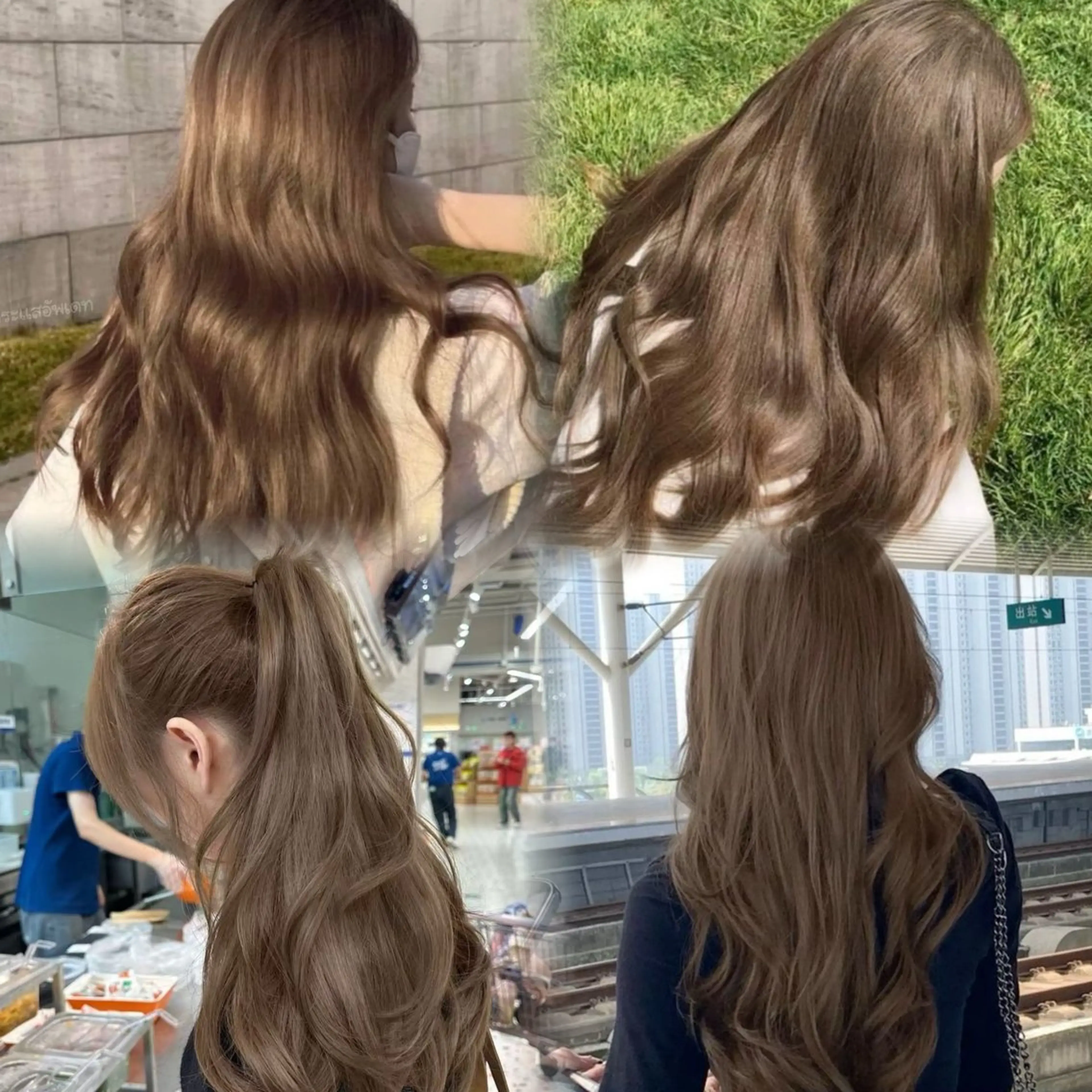 ロング カラー 山崎/ボブ縮毛矯正 レイヤー髪質改善のヘアスタイル