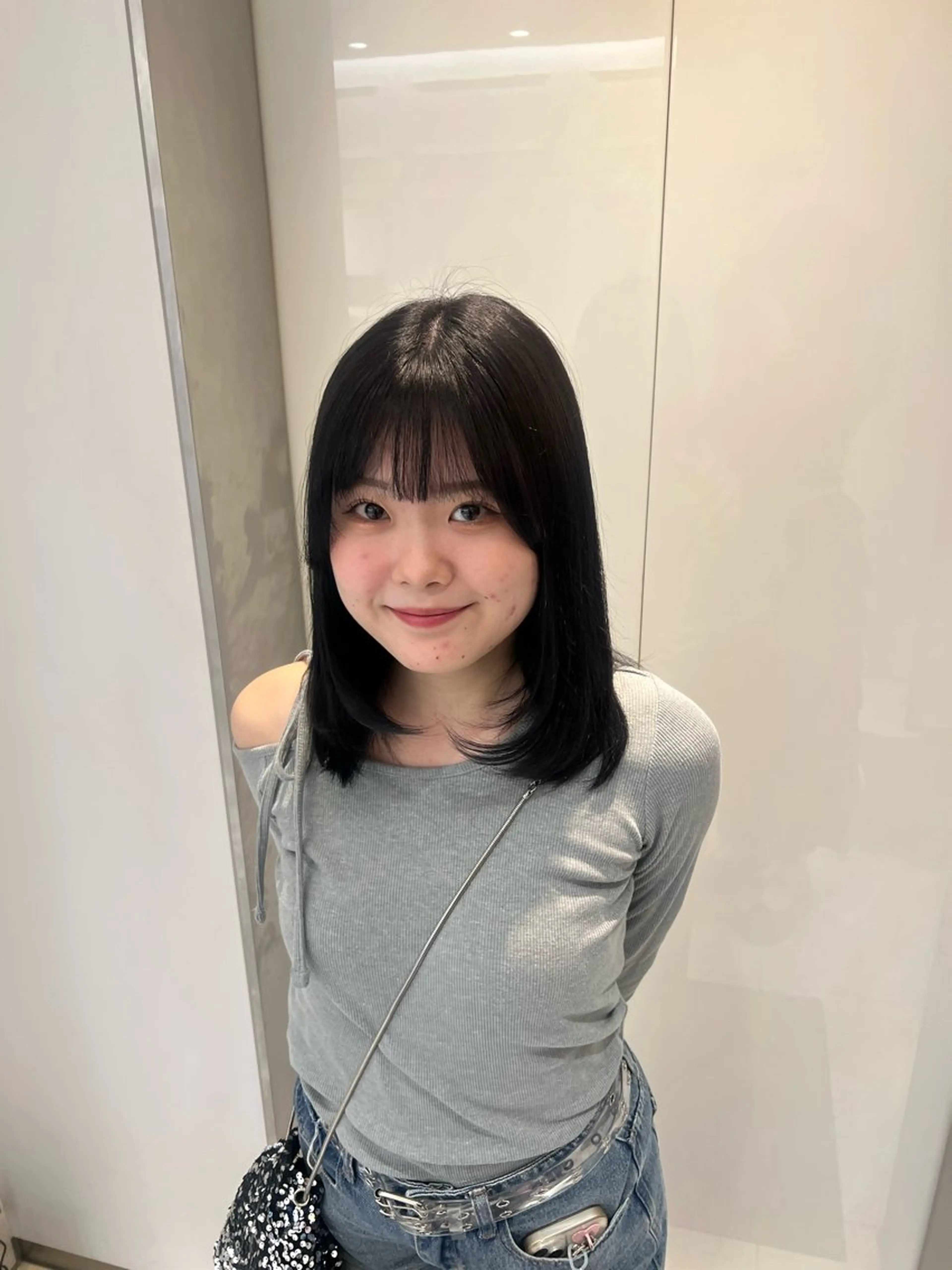 ミディアム カラー カット ヘアカラー 顔周り/透明感 🤍銀座RINOSEのヘアスタイル