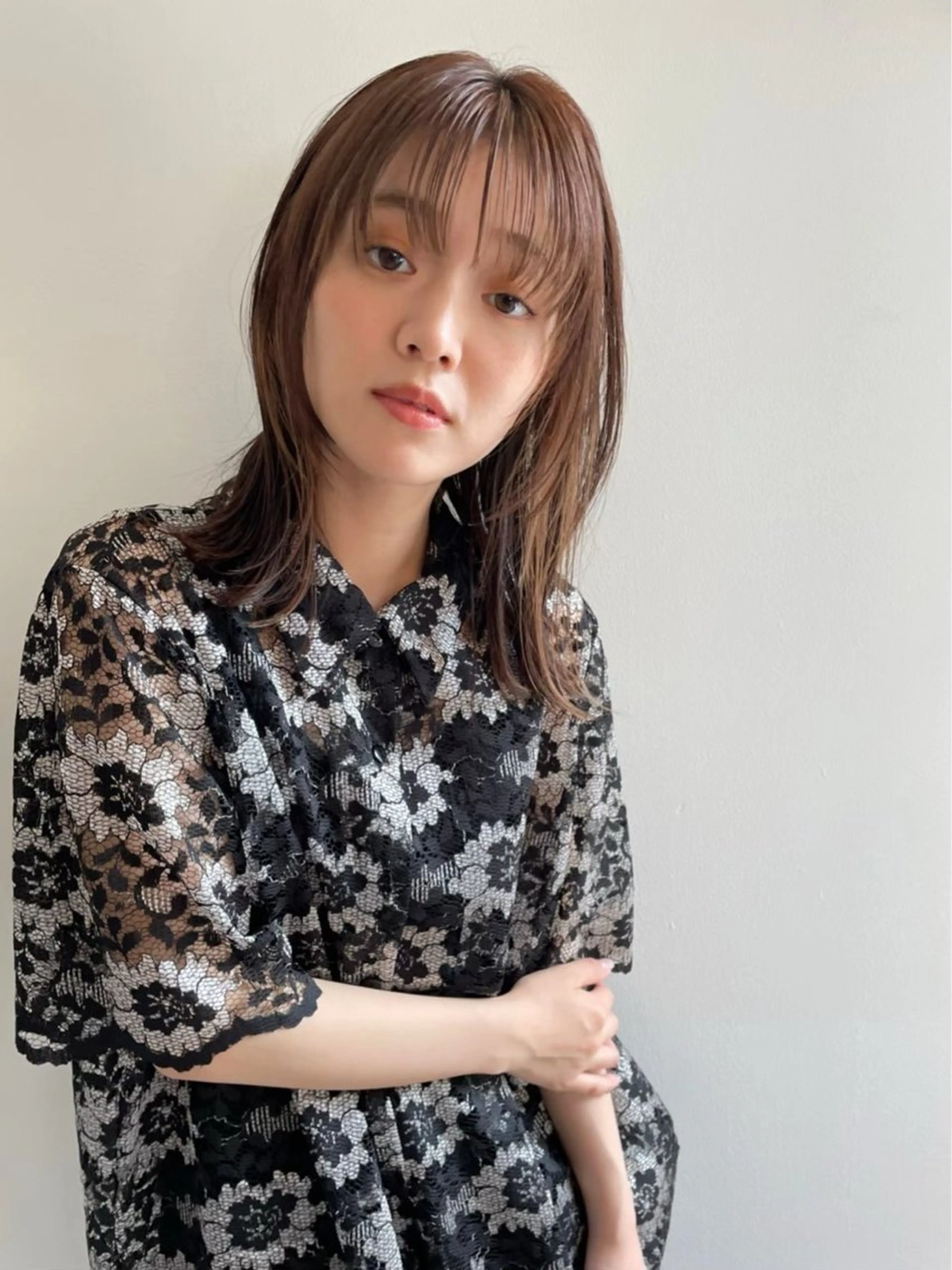 セミロング カラー トリートメント ダブルカラー/ 艶カラー／こうきのヘアスタイル