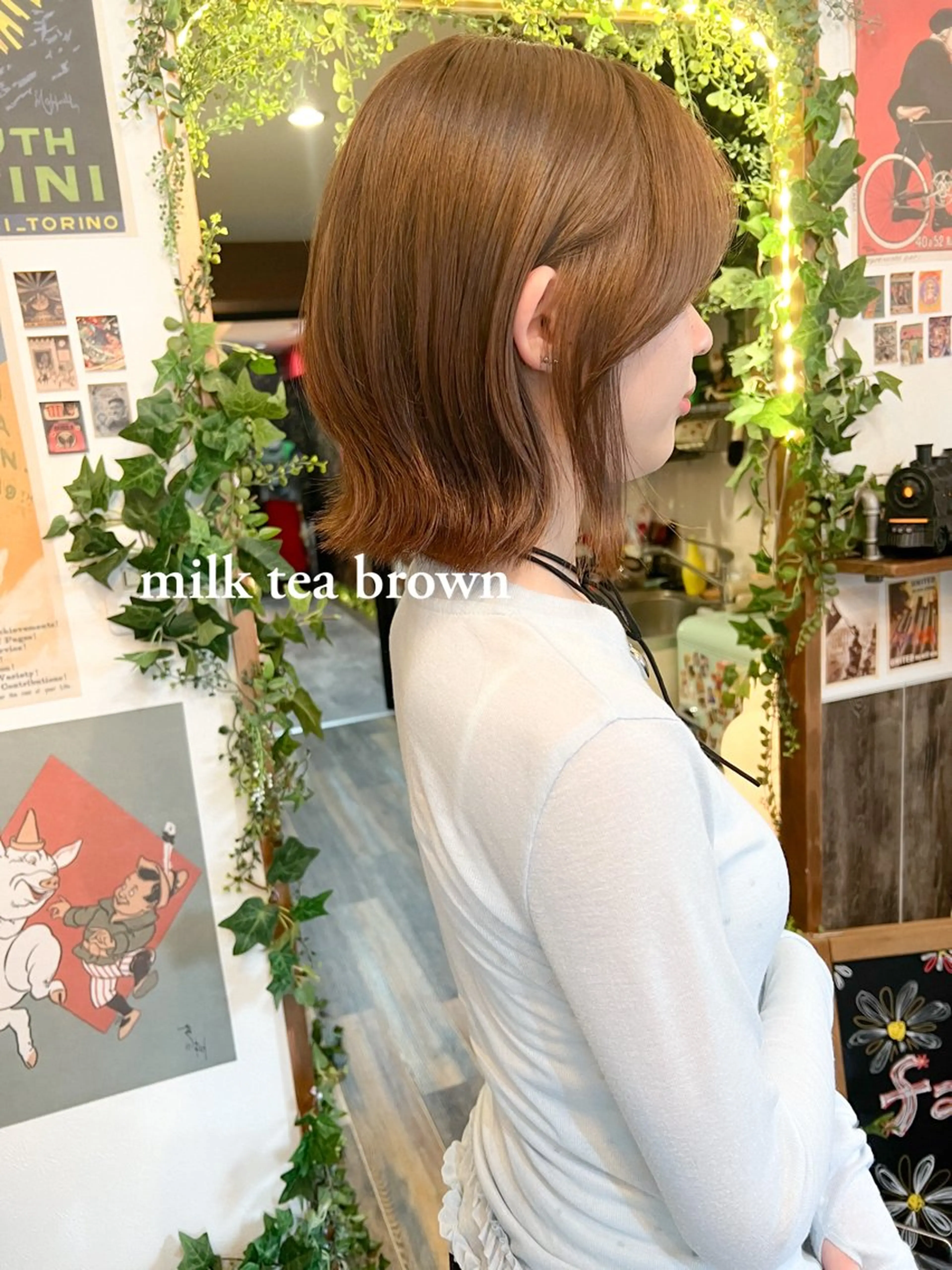 ミディアム カラー ブリーチ ブリーチなしカラー ヘアカラー カラーパティシエ facce🌼ikoのヘアスタイル