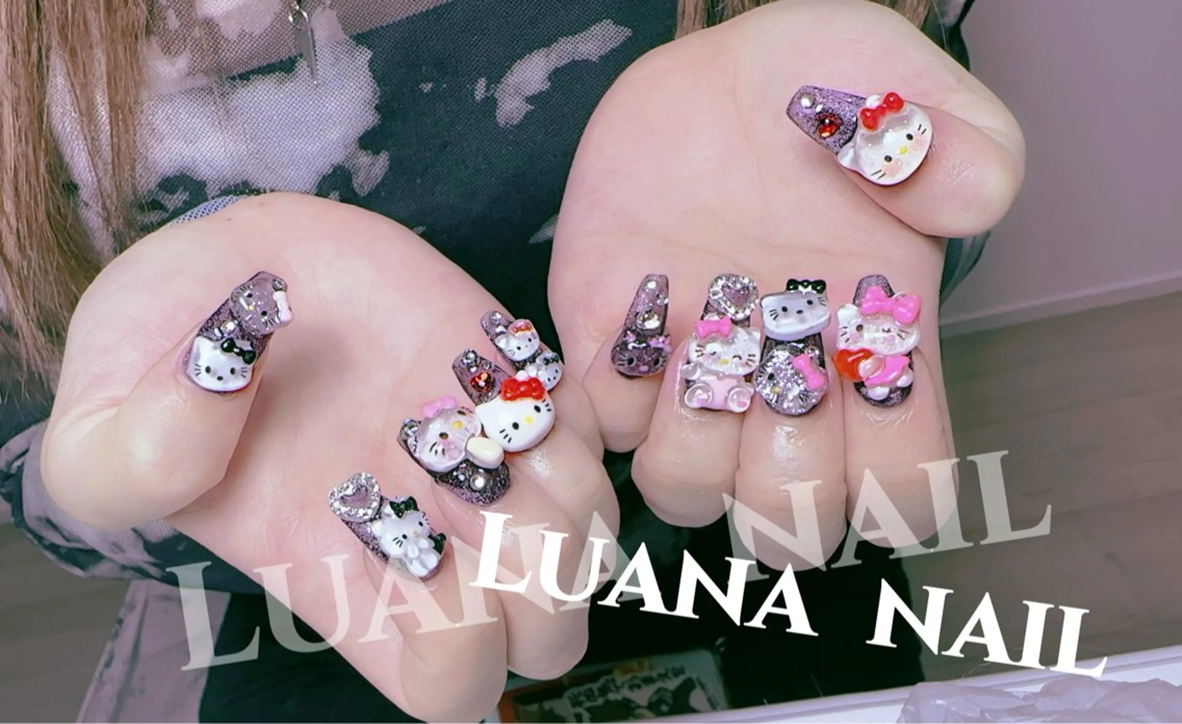 ネイル フラッシュネイル フレンチネイル 韓国ネイル マグネットネイル ミラーネイル ハンドネイル ルアナネイルサロン所属・ルアナネイル サロンのネイルデザイン