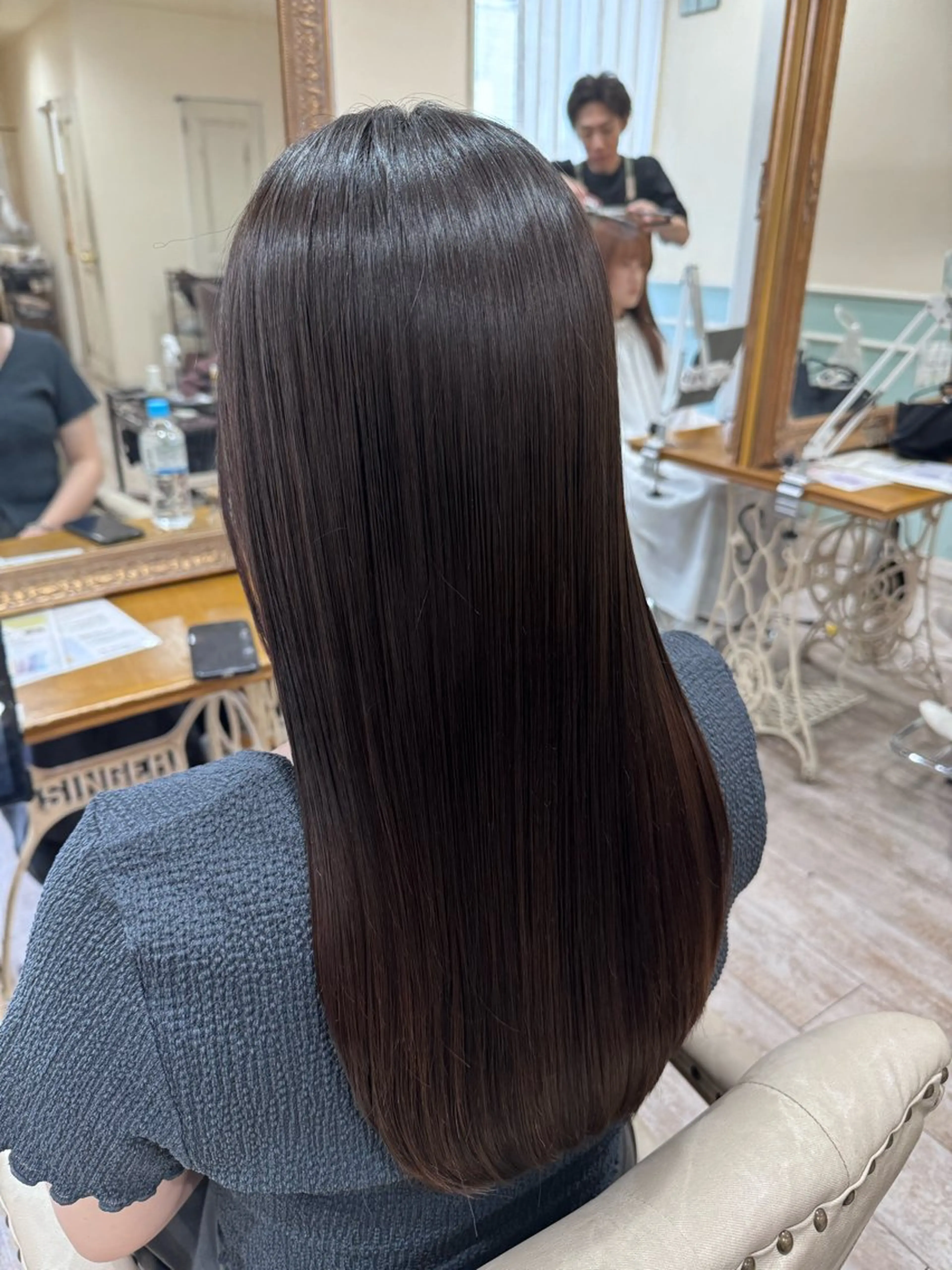 ロング カラー 髪質改善 レイヤーカット カット ヘアカラー 縮毛矯正 トリートメント 新越谷noble店長 松本拓也▶◀*.のヘアスタイル