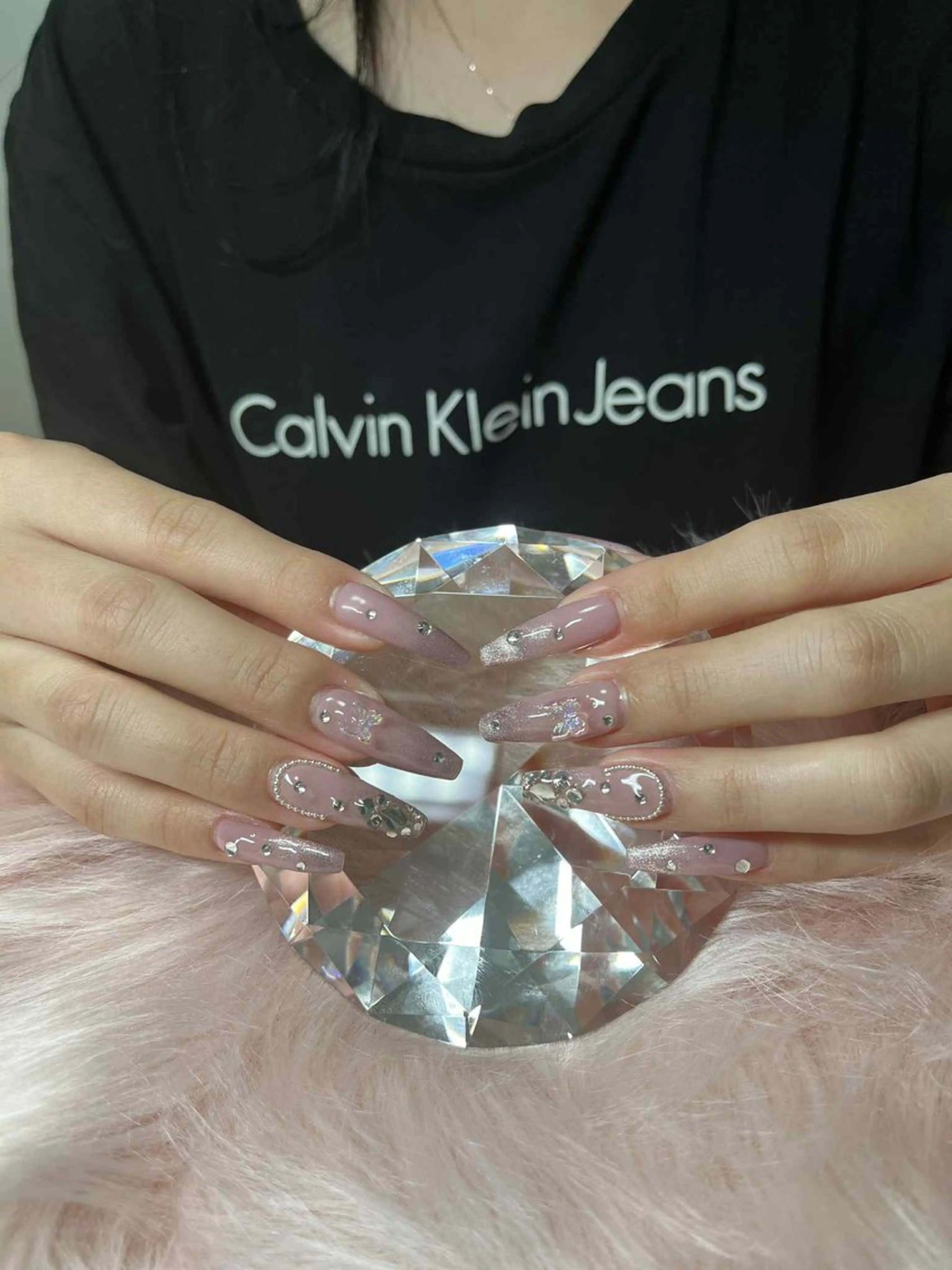 ネイル フレンチネイル ジェルネイル ガラスフレンチ ハロウィン ハート H.baby Nail Salonのネイルデザイン