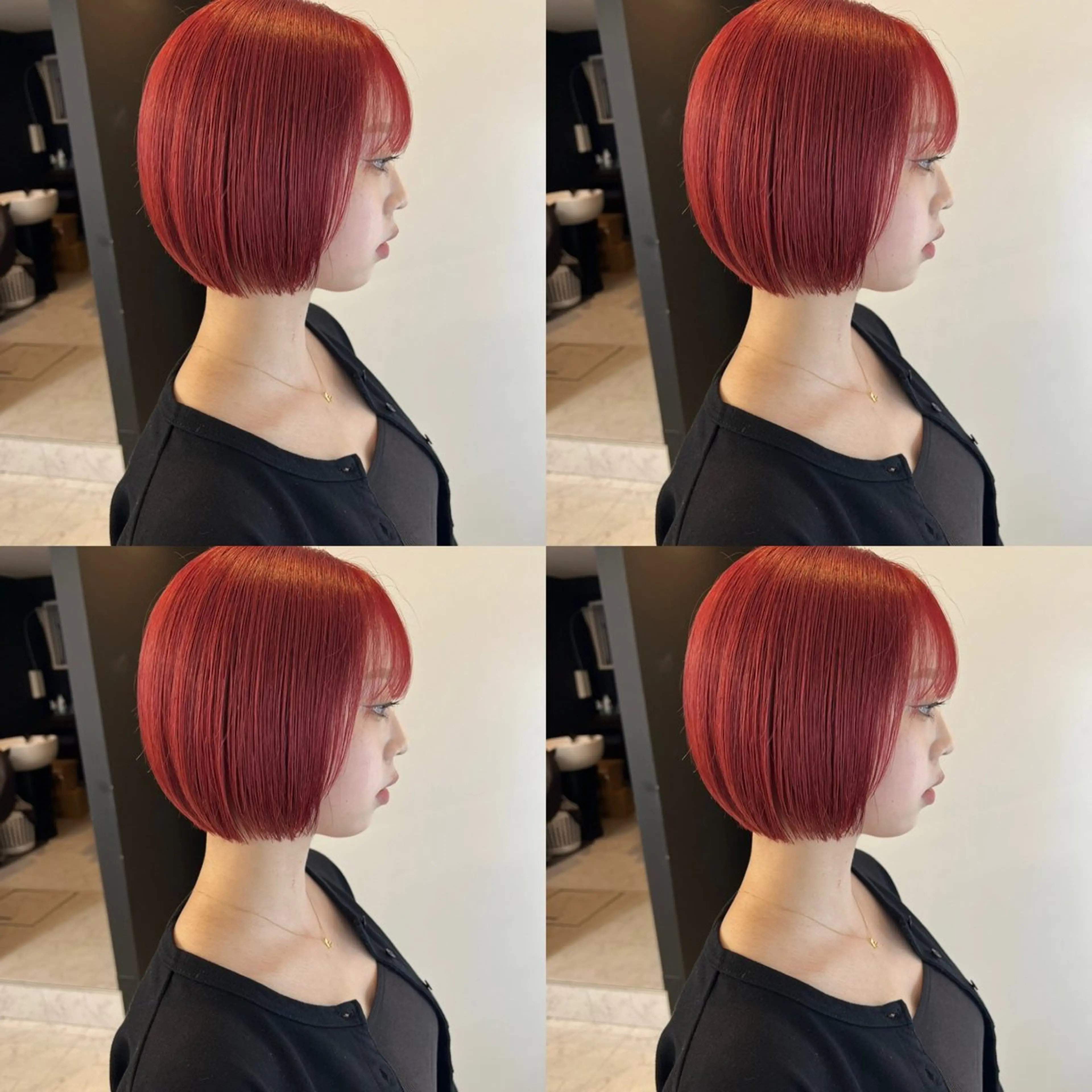 ショート カラー レッドカラー ✨髪質改善✖︎韓国 レイヤー✨ナカムラのヘアスタイル