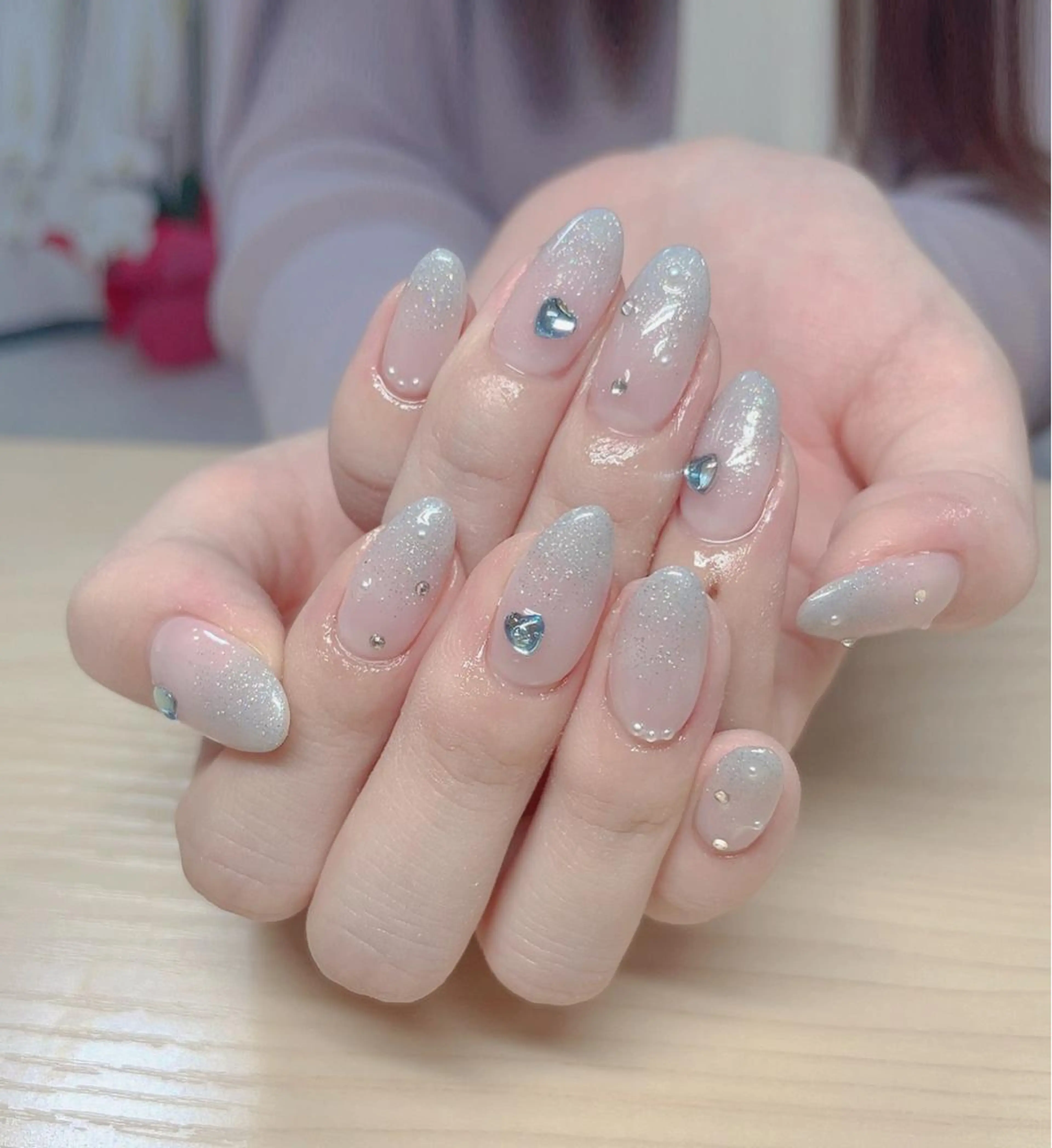 ネイル ラメ(グリッター) ラメグラデーション ハンドネイル Ru na🍳のネイルデザイン