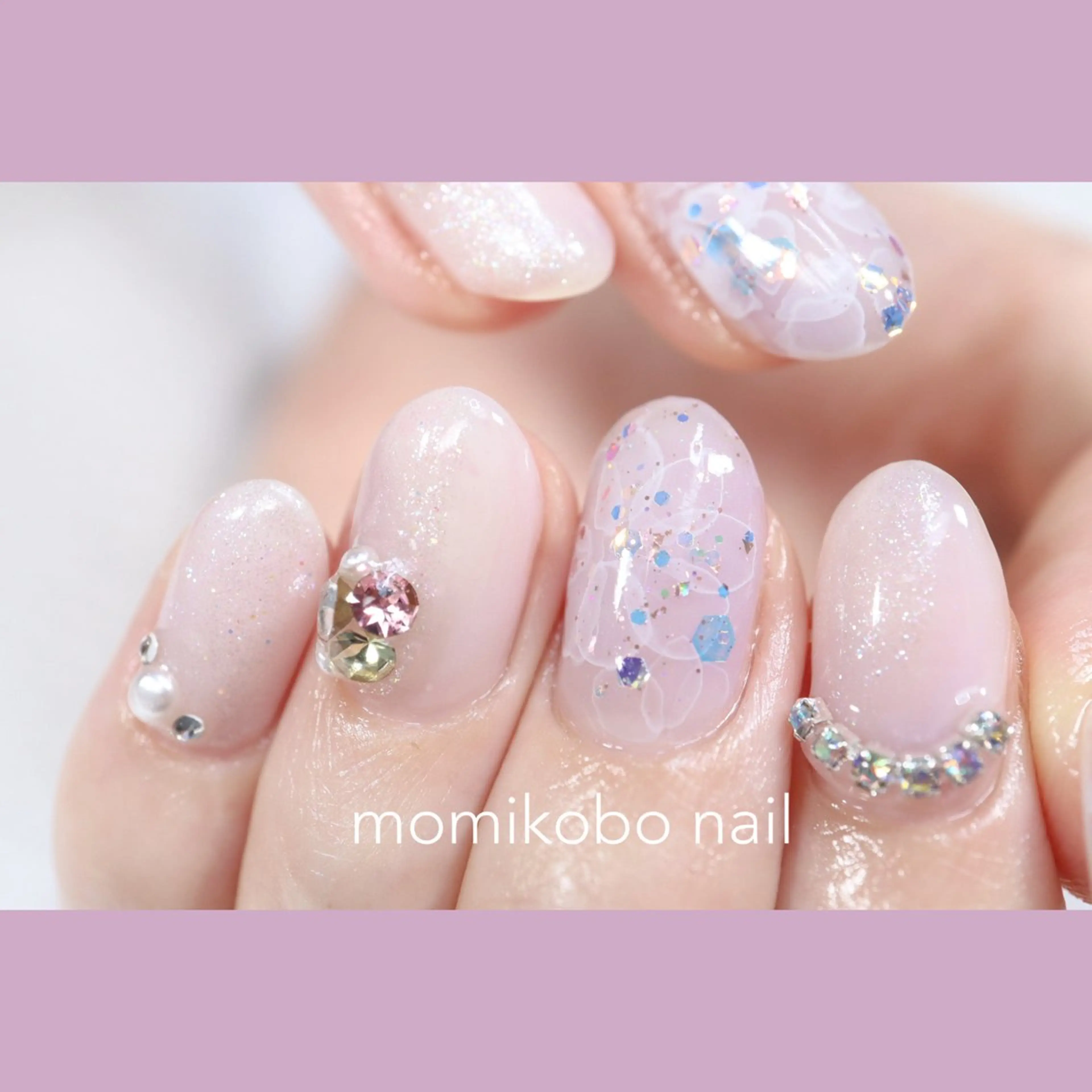 ネイル ジェルネイル 持ち込み パラジェル momikobo モミコウボウのネイルデザイン