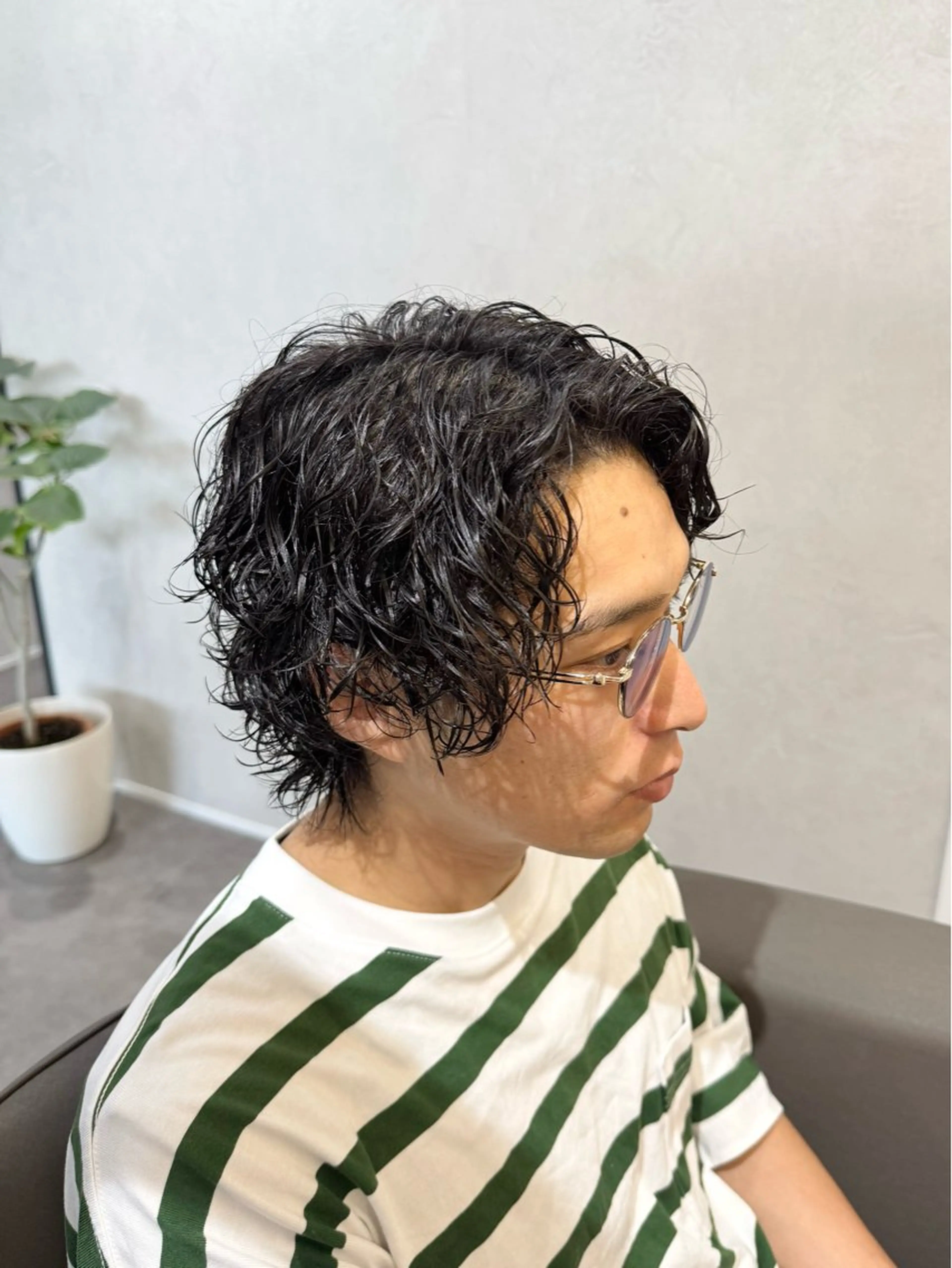 パーマ メンズ カット パーマ Salon de Qualia(サロンドクオリア)所属・杉下　涼/ハイトーン /髪質改善/パーマのヘアスタイル