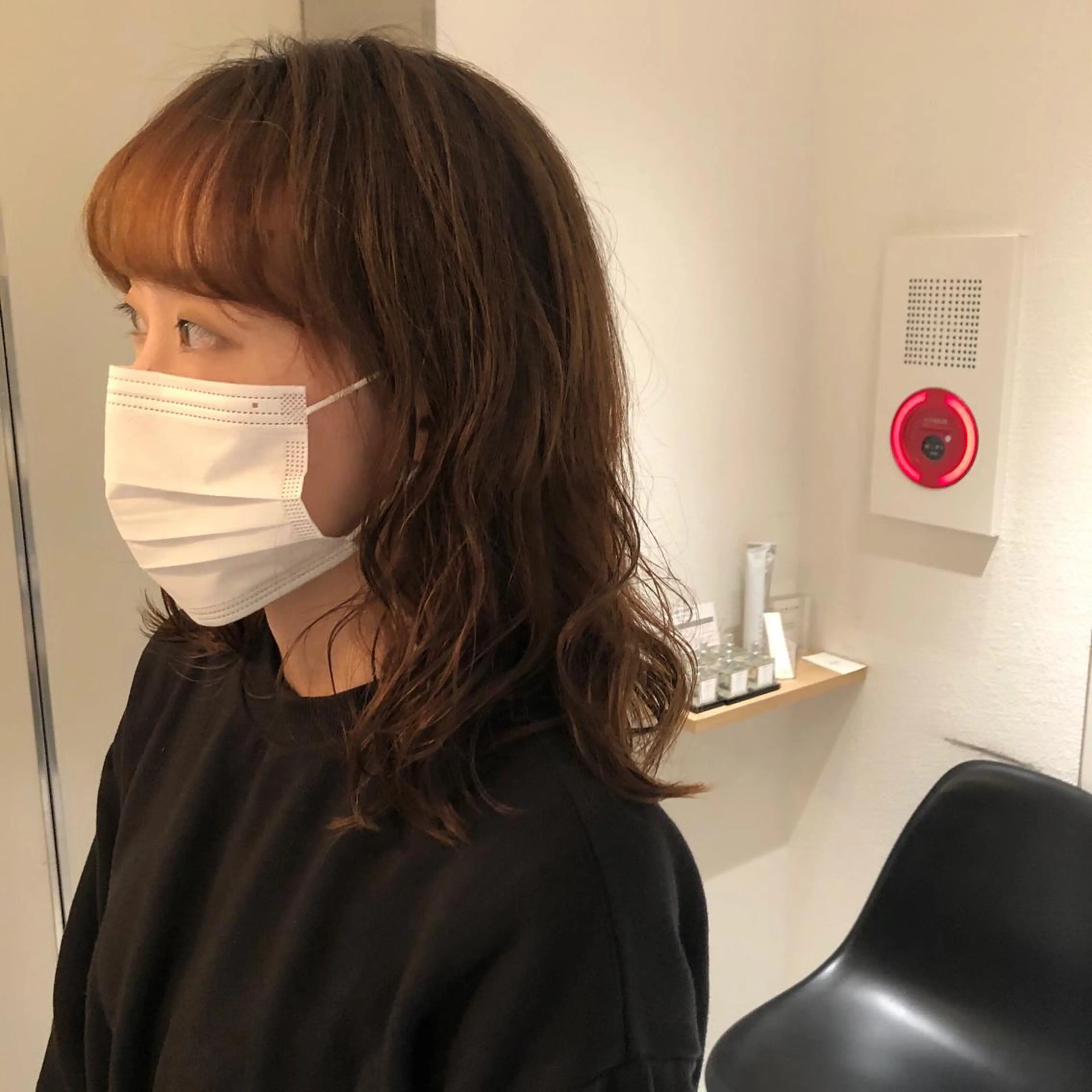 ミディアム パーマ 【ショート、艶髪】 新海龍哉のヘアスタイル