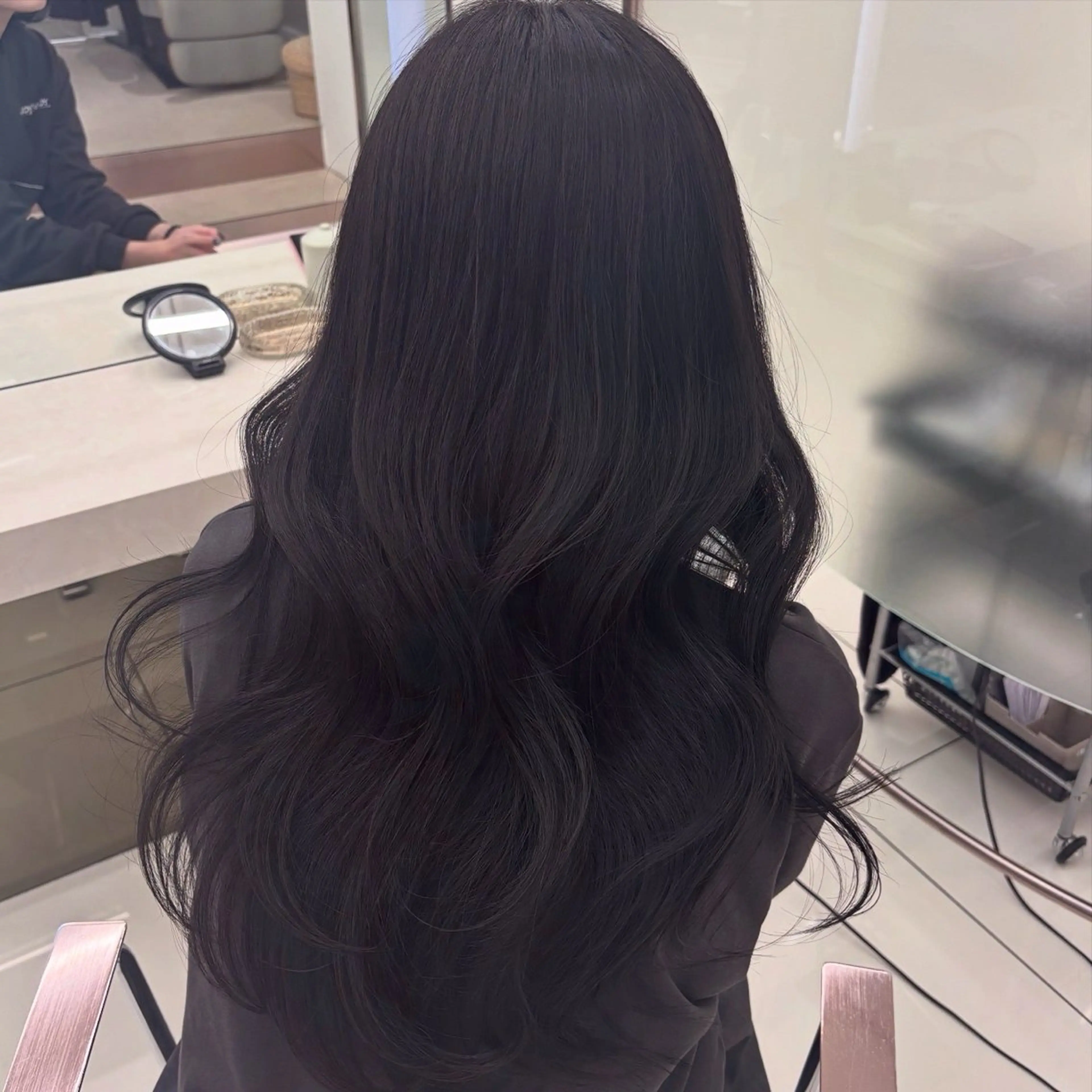 ロング ヘアカラー トリートメント さつき/モテガーリー /透明感カラーのヘアスタイル