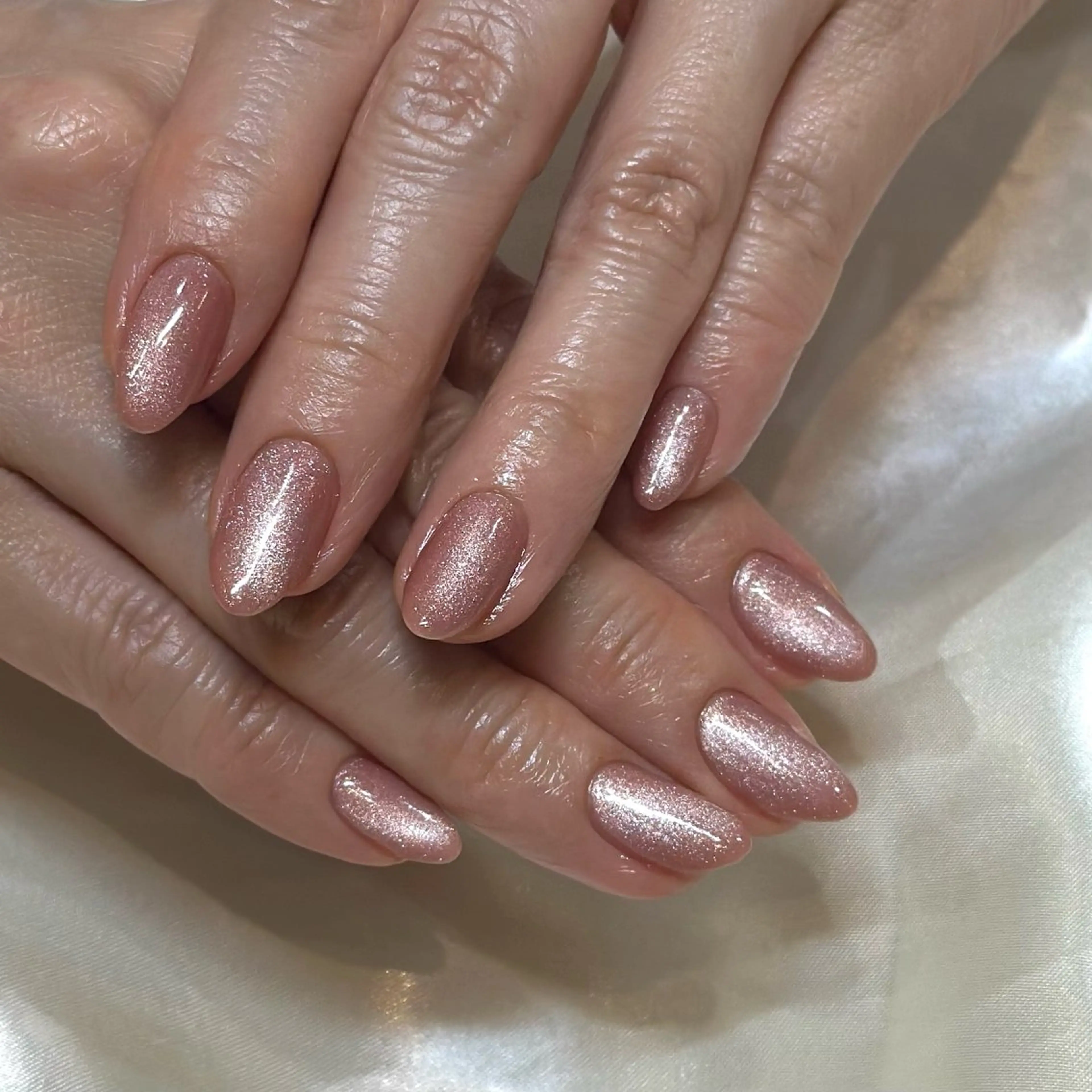 ネイル マグネットネイル マグネットワンカラー ワンカラーネイル 春ネイル Sakura ☺︎のネイルデザイン