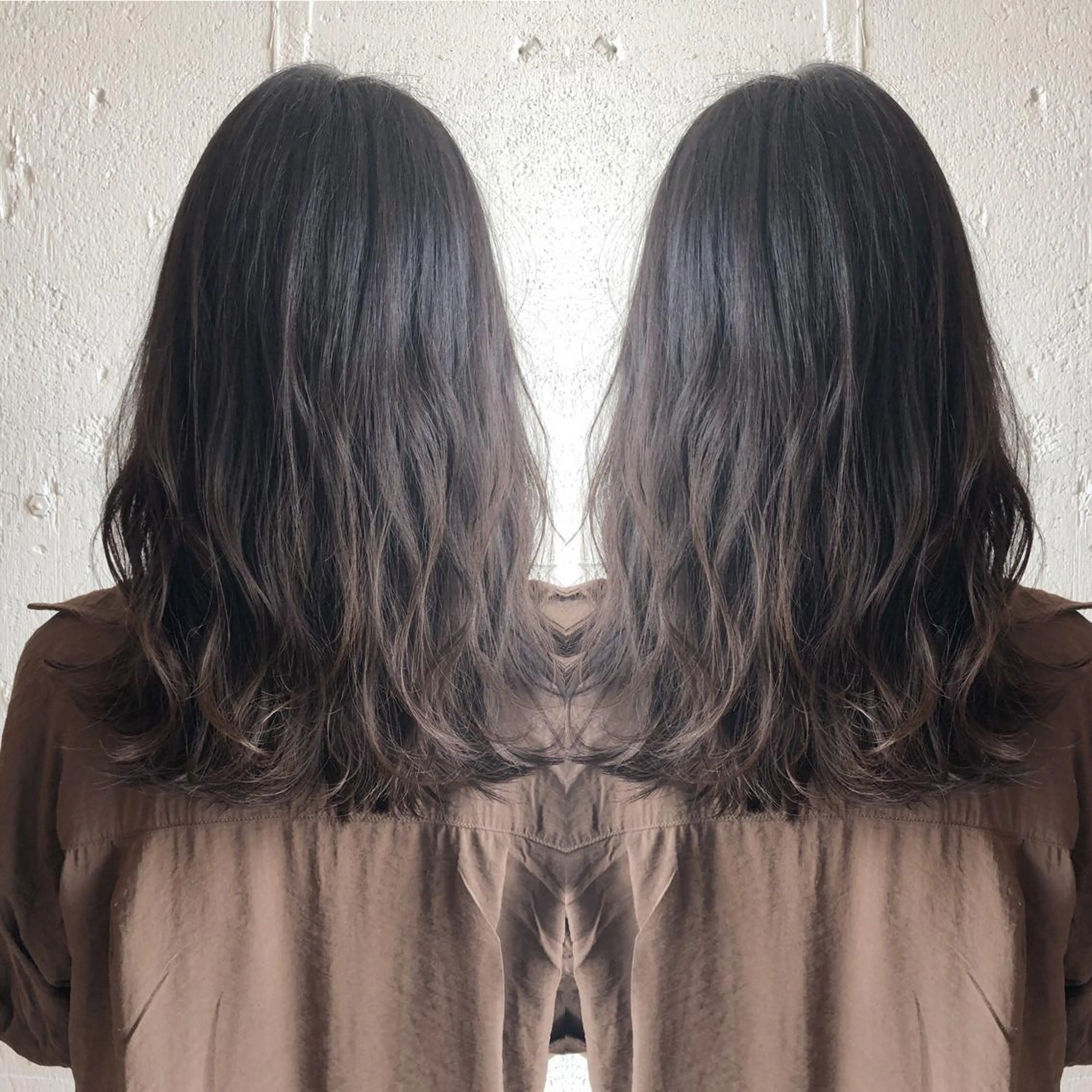 セミロング カット ヘアカラー トリートメント あらき ちさとのヘアスタイル