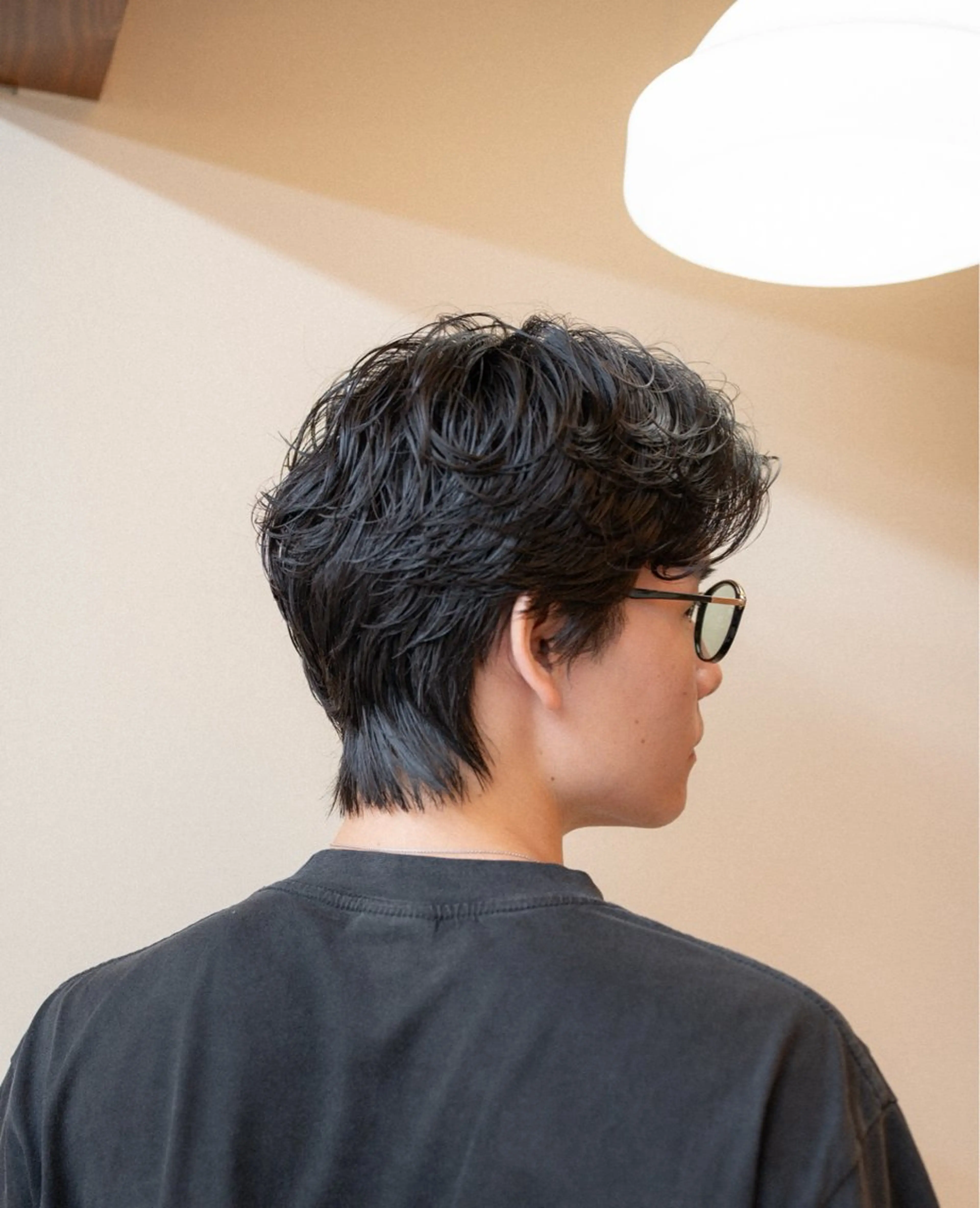 ミディアム カラー パーマ メンズ ミディアムパーマ メンズパーマ カット パーマ 🔗メンズサロン🔗 Kieのヘアスタイル