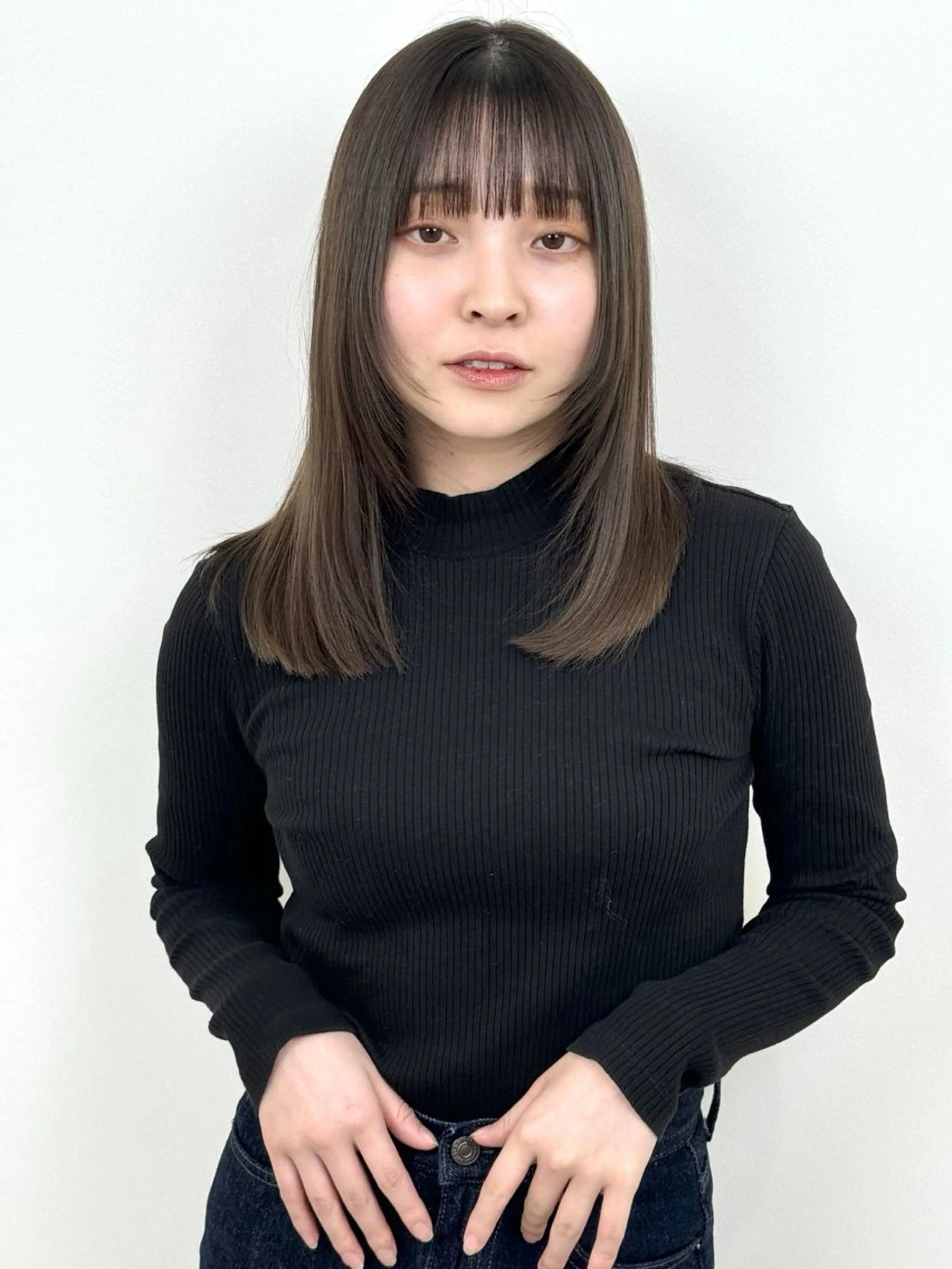 セミロング カット ヘアカラー トリートメント ショートが得意✂️ 藤城建太のヘアスタイル