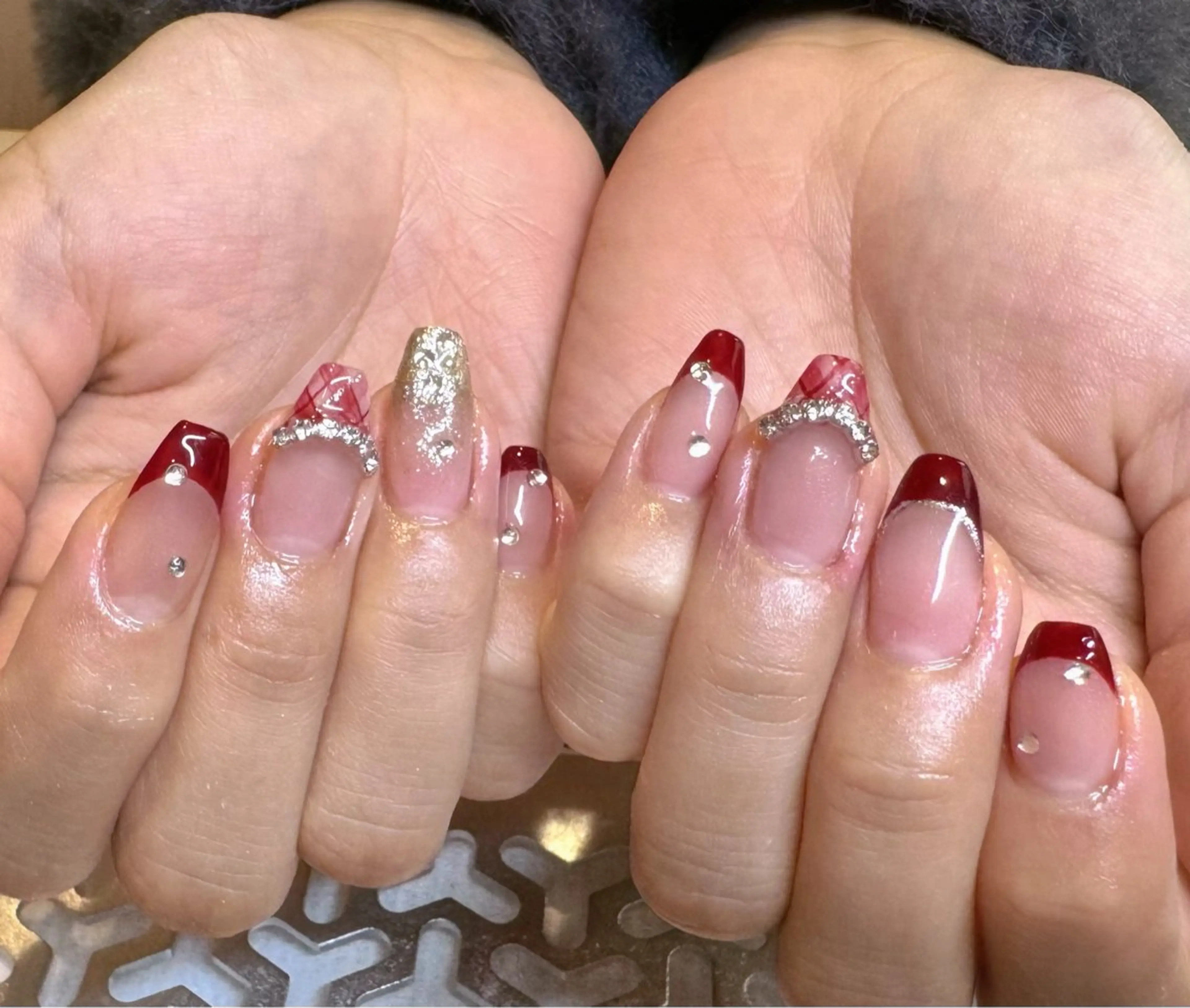 ネイル ニュアンスネイル シンプルネイル 冬ネイル ハンドネイル RinRin　nail所属・孔 ジンシェンのネイルデザイン