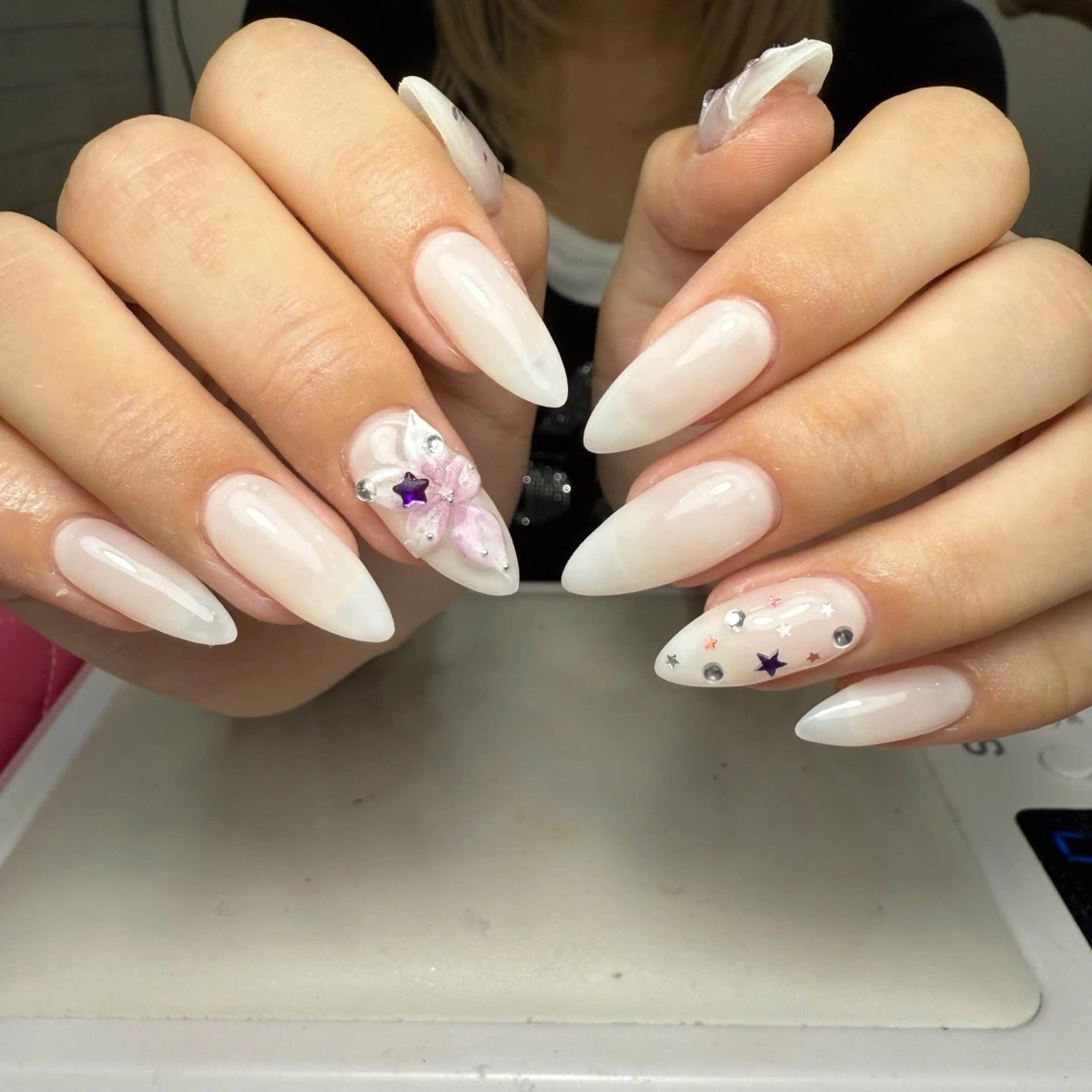 ネイル 長さ出し ジェルネイル オフィスネイル ワンカラーネイル パラジェル ハンドネイル Michi_Nails_Salon所属・Michi Nail Staffのネイルデザイン