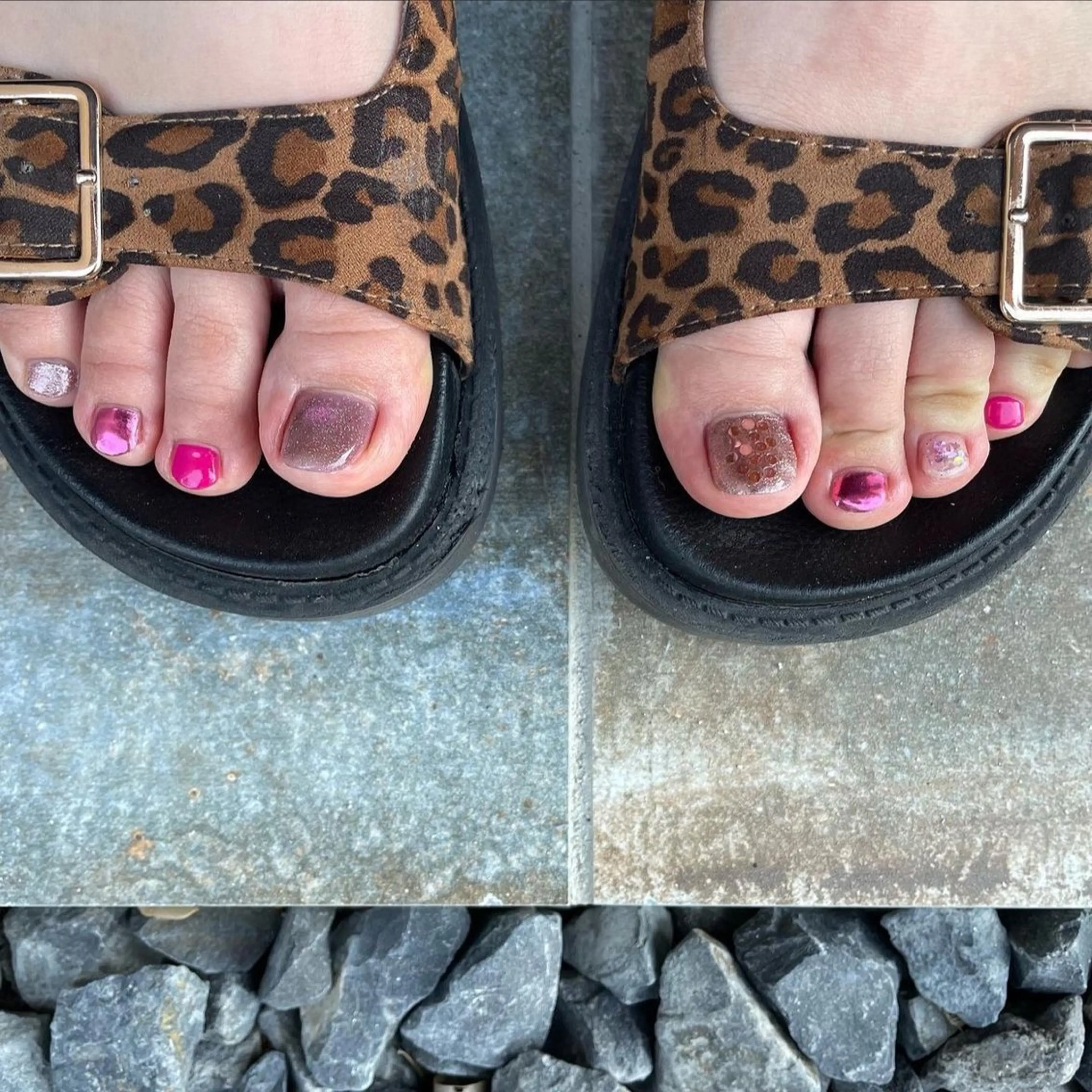 ネイル ピンク フットネイル K Aのネイルデザイン