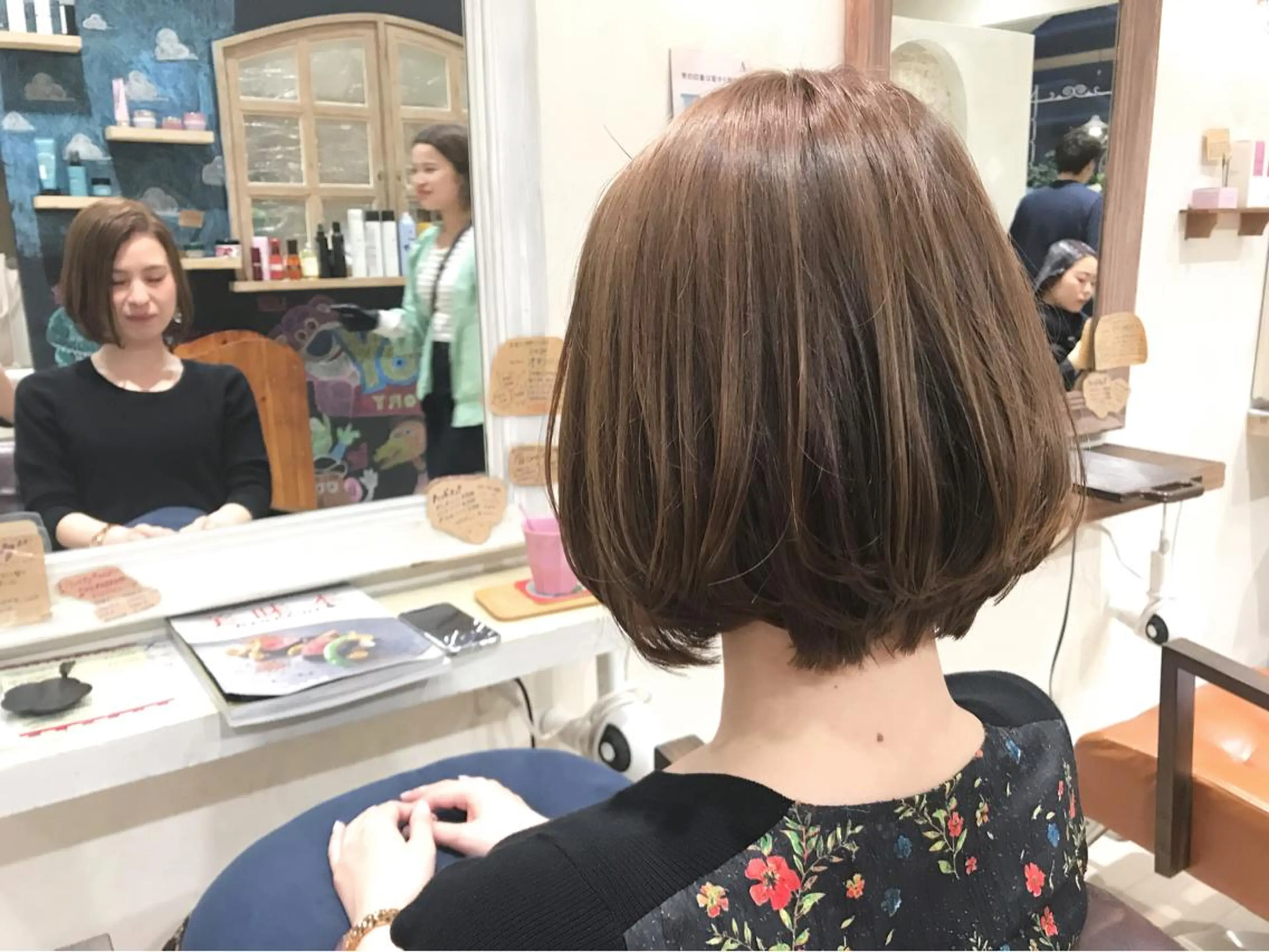 ショート カラー ボブ メンズ指名多数!! SiLO 田島のヘアスタイル