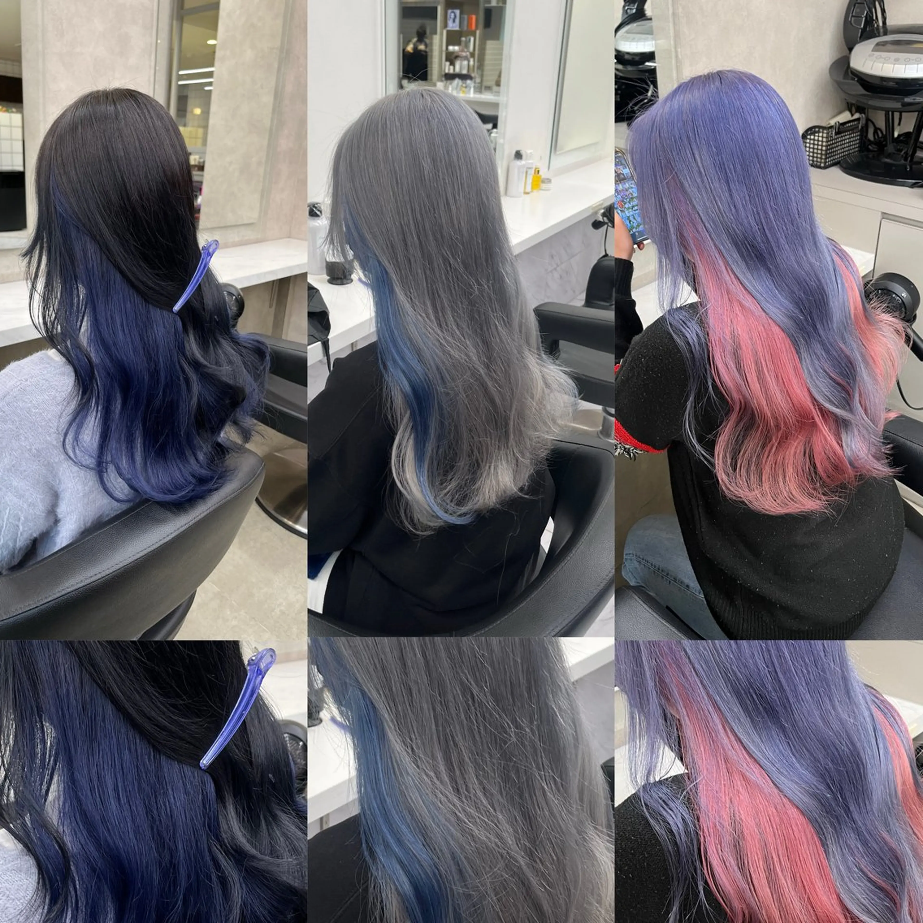 ロング ヘアカラー トリートメント ヘッドスパ ヘアセット 寒色＆ブリーチ特化 寒色MiOのヘアスタイル