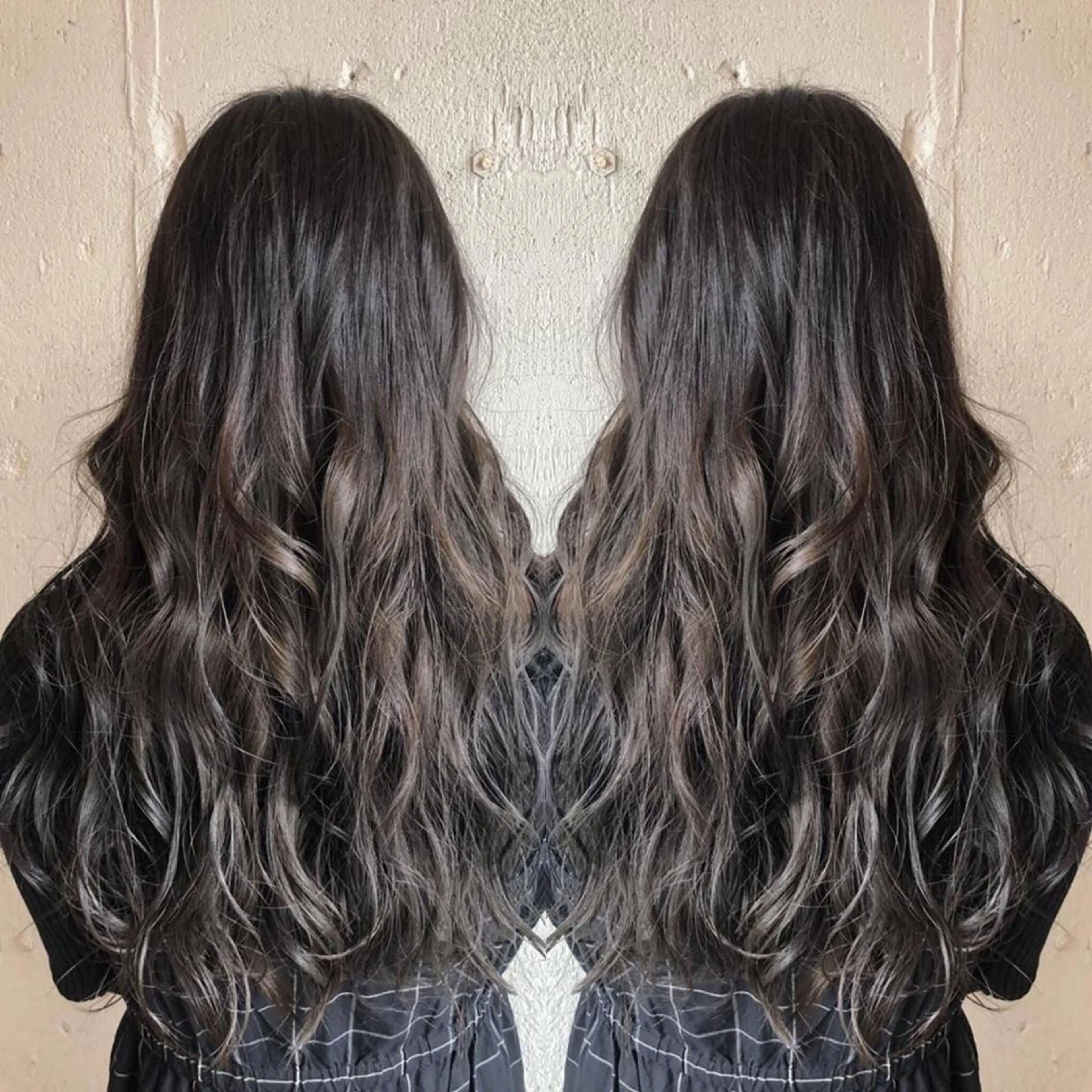 ロング カラー ブリーチ グラデーションカラー グレージュ ラベンダーカラー ラベンダーグレージュ ヘアカラー 💈平島 拓也💈のヘアスタイル