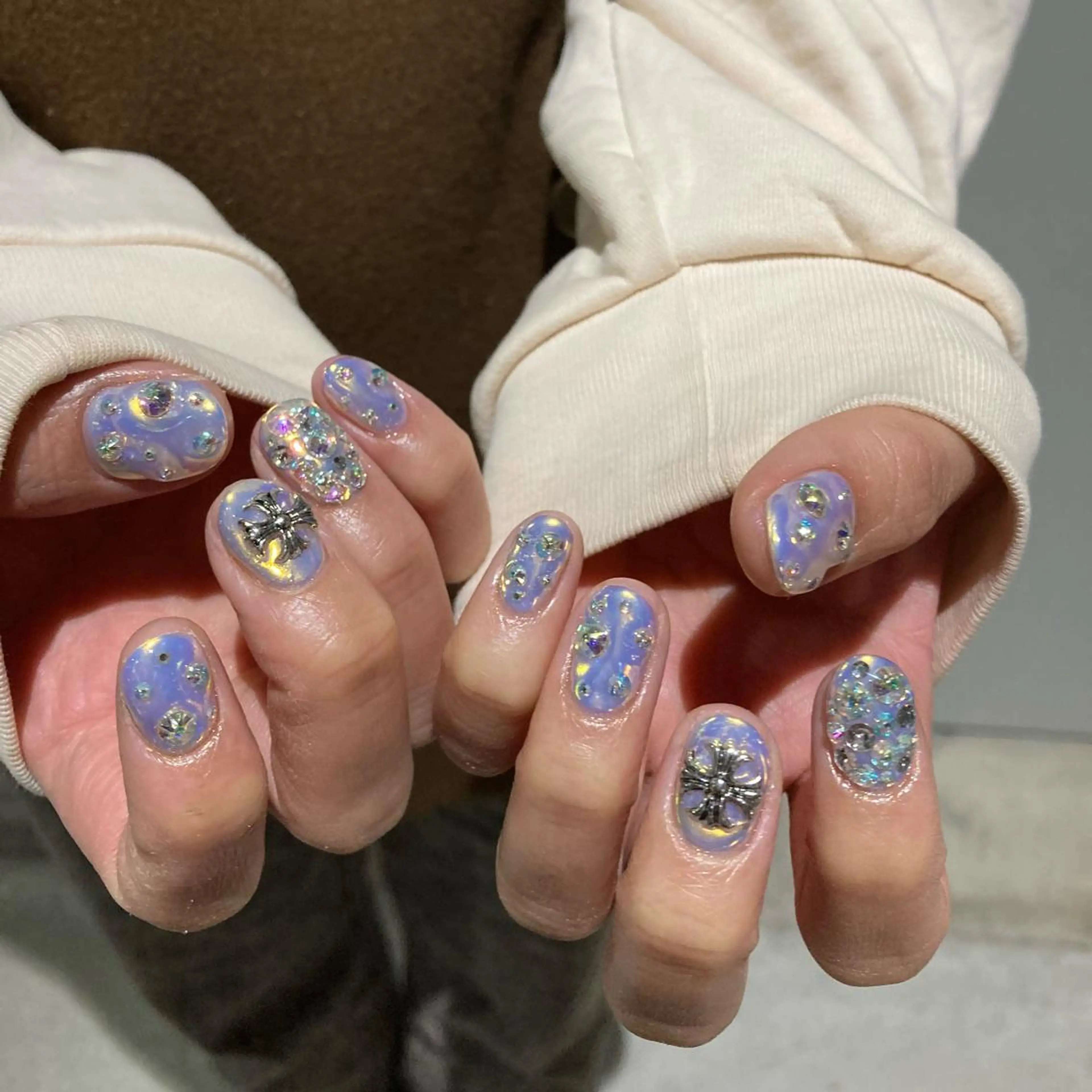 ネイル ハンドネイル フットネイル kana/モード ・グランジ໒꒱のネイルデザイン