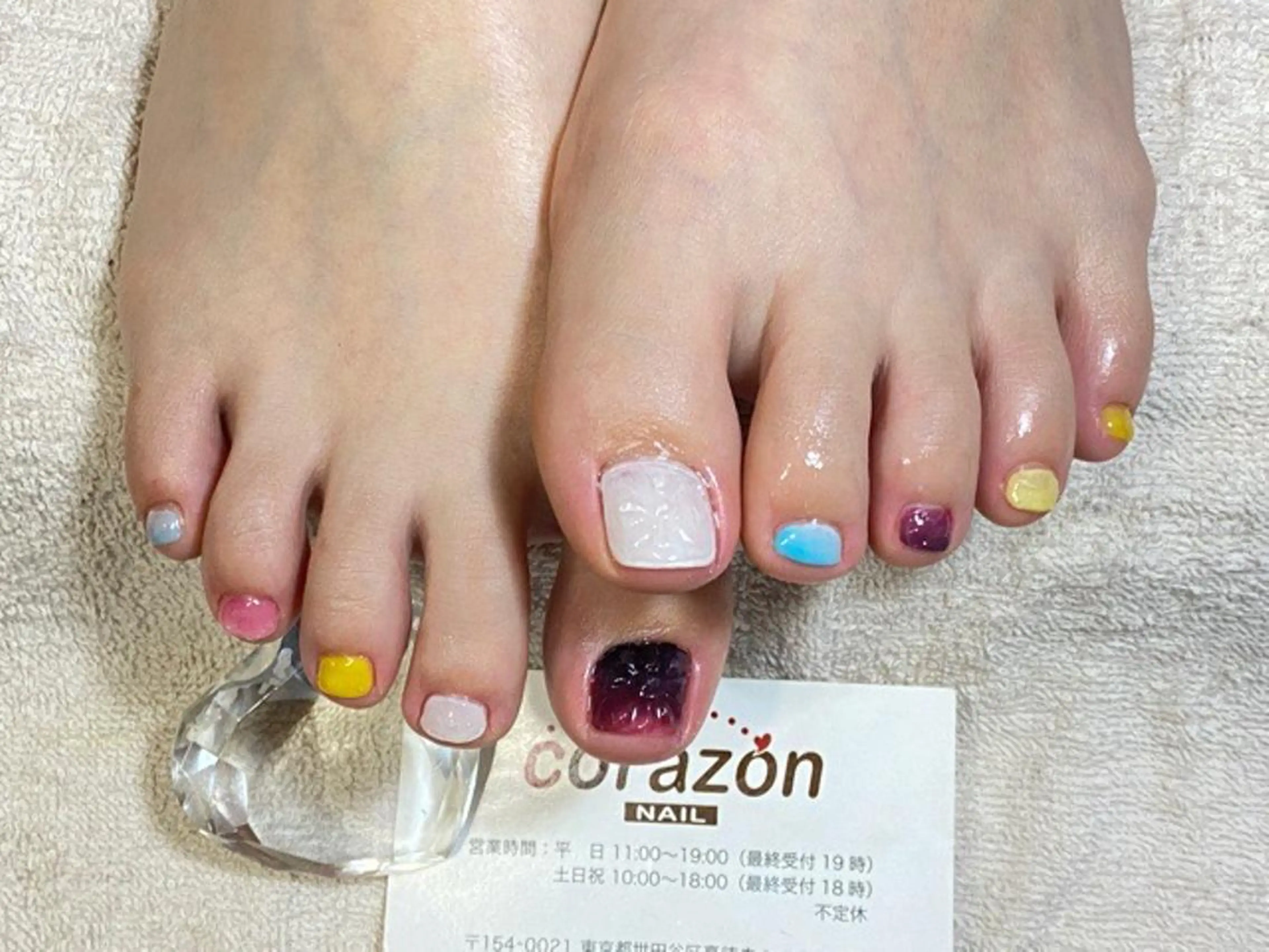 ネイル アートネイル クリアネイル フットネイル ぷっくりネイル フットネイル corazon所属・ネイリスト aicoのネイルデザイン