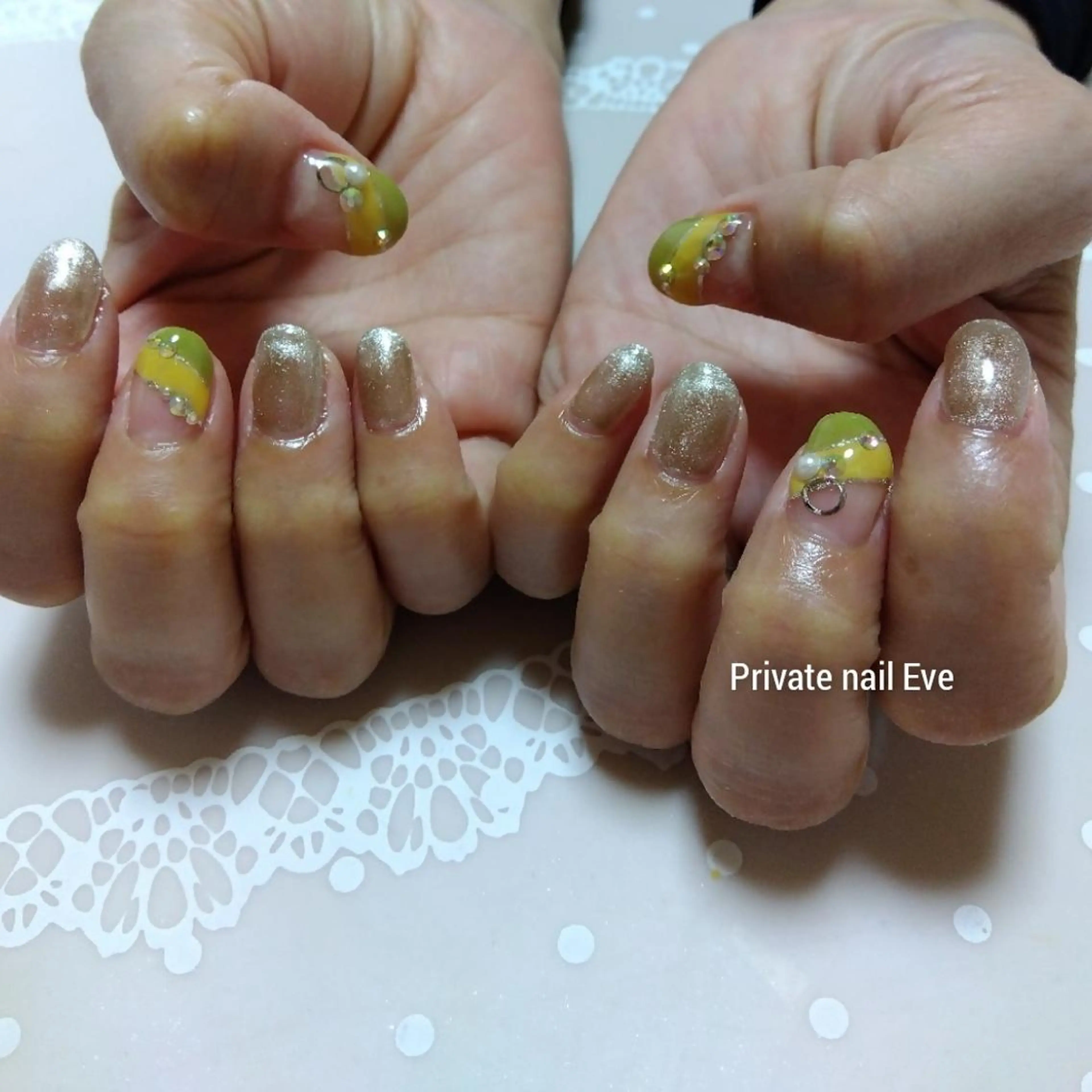 ネイル アートネイル グラデーション マグネットネイル ネイル junkoのネイルデザイン