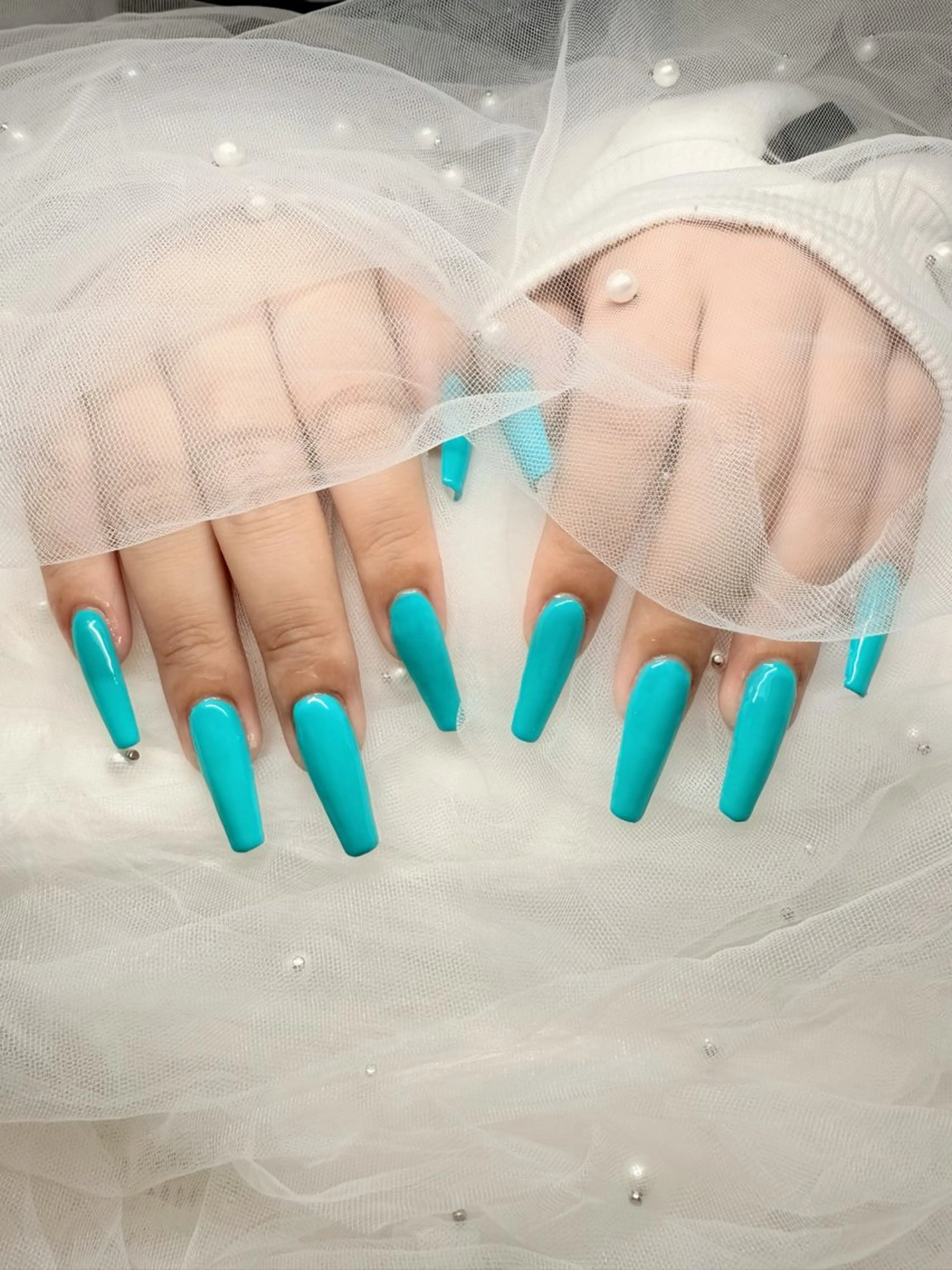 ネイル ロングネイル ワンカラーネイル ハンドネイル 🌹Belle Nail🌹のネイルデザイン