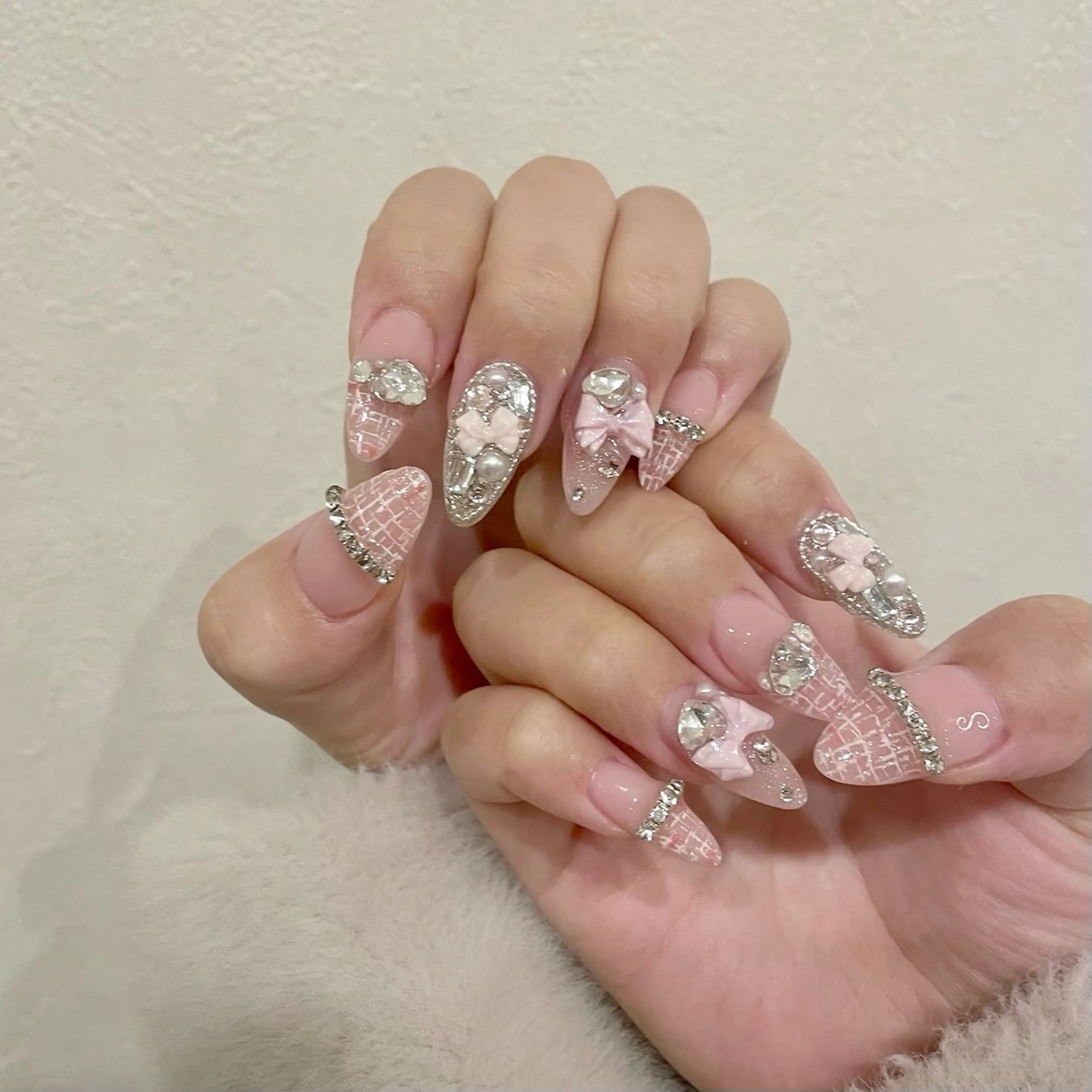 ネイル ツイードネイル ハンドネイル Blue daisy所属・Blue daisy 栄本店のネイルデザイン