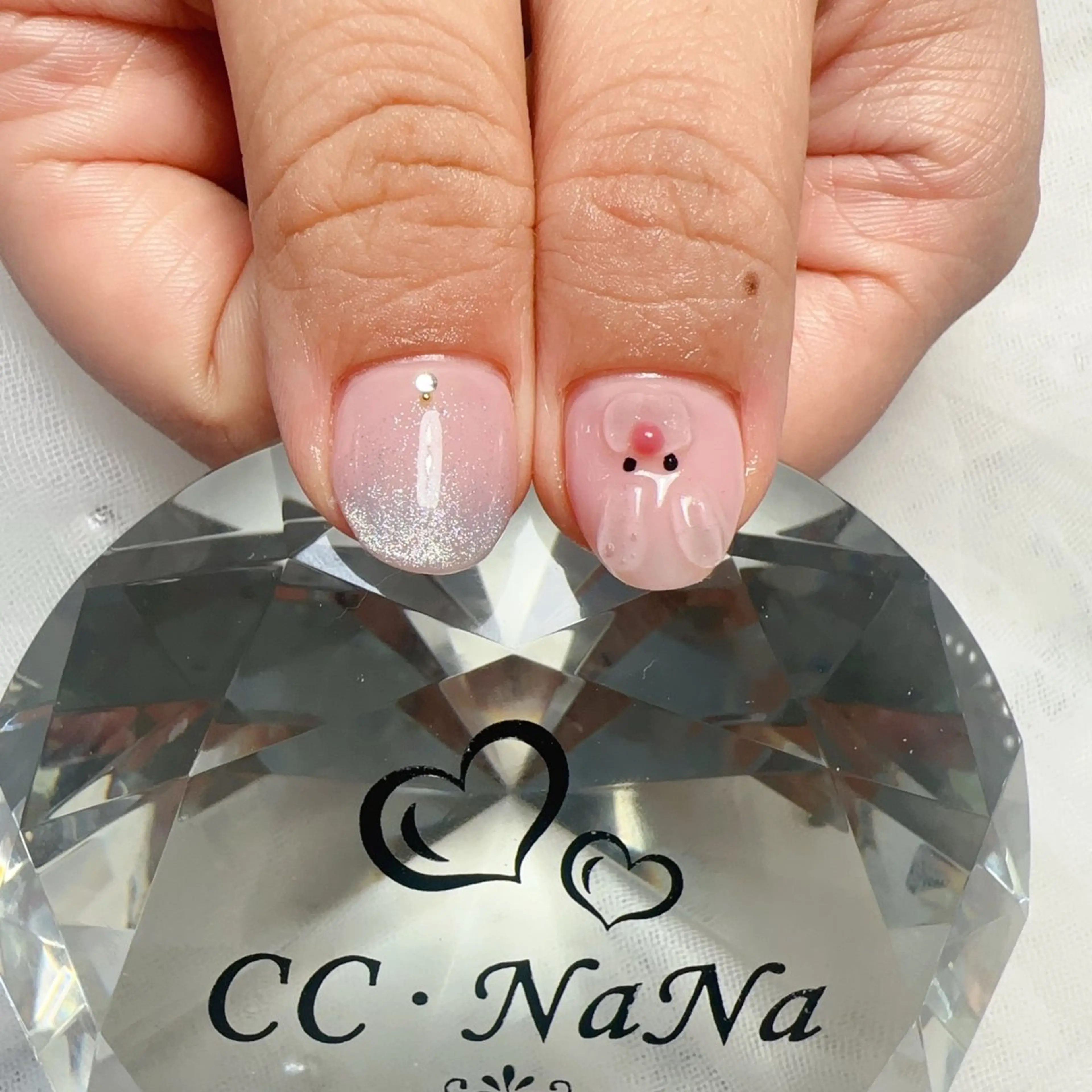 ネイル アートネイル 持ち込み 夏ネイル ハンドネイル 💎CC・NaNa 韓国風ネイル🌙Cのネイルデザイン