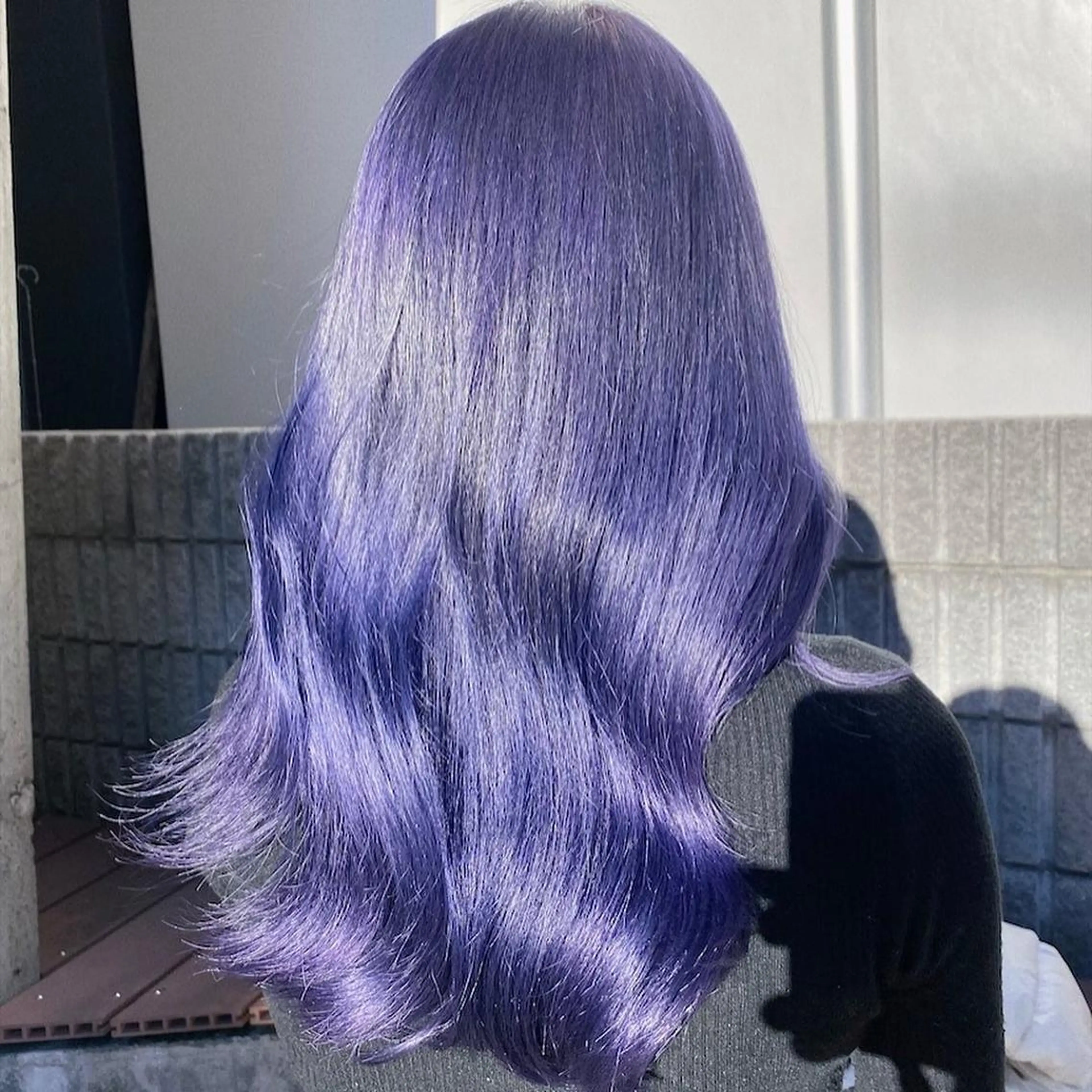 セミロング カラー ヘアアレンジ ヘアカラー トリートメント 韓国レイヤーカット/ 儚げカラーチナツのヘアスタイル