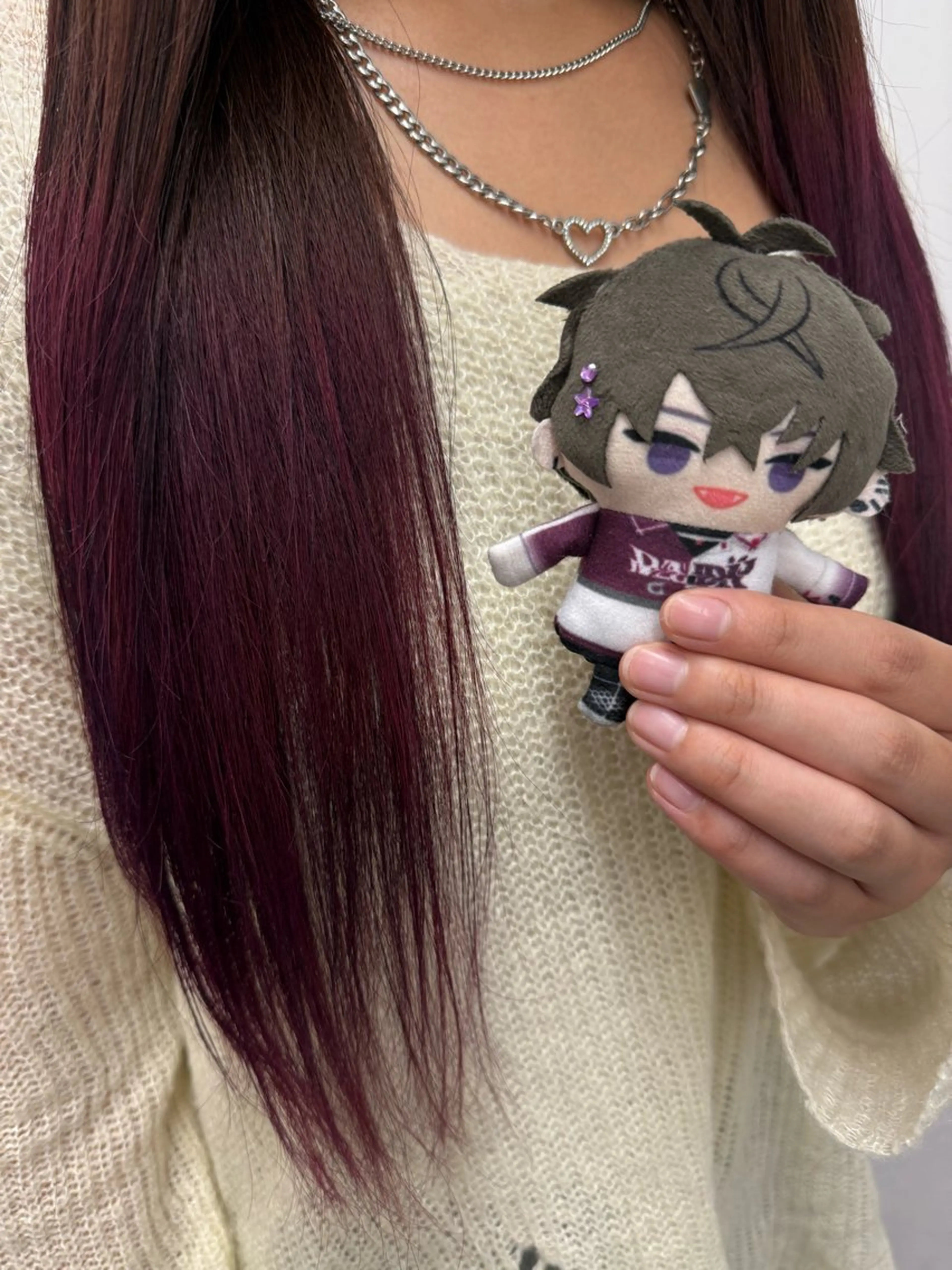 ロング カラー ブリーチ ボルドーカラー ケアブリーチ グラデーションカラー ヘアカラー インナーカラー/推し ウルフ/アニメカラーのヘアスタイル