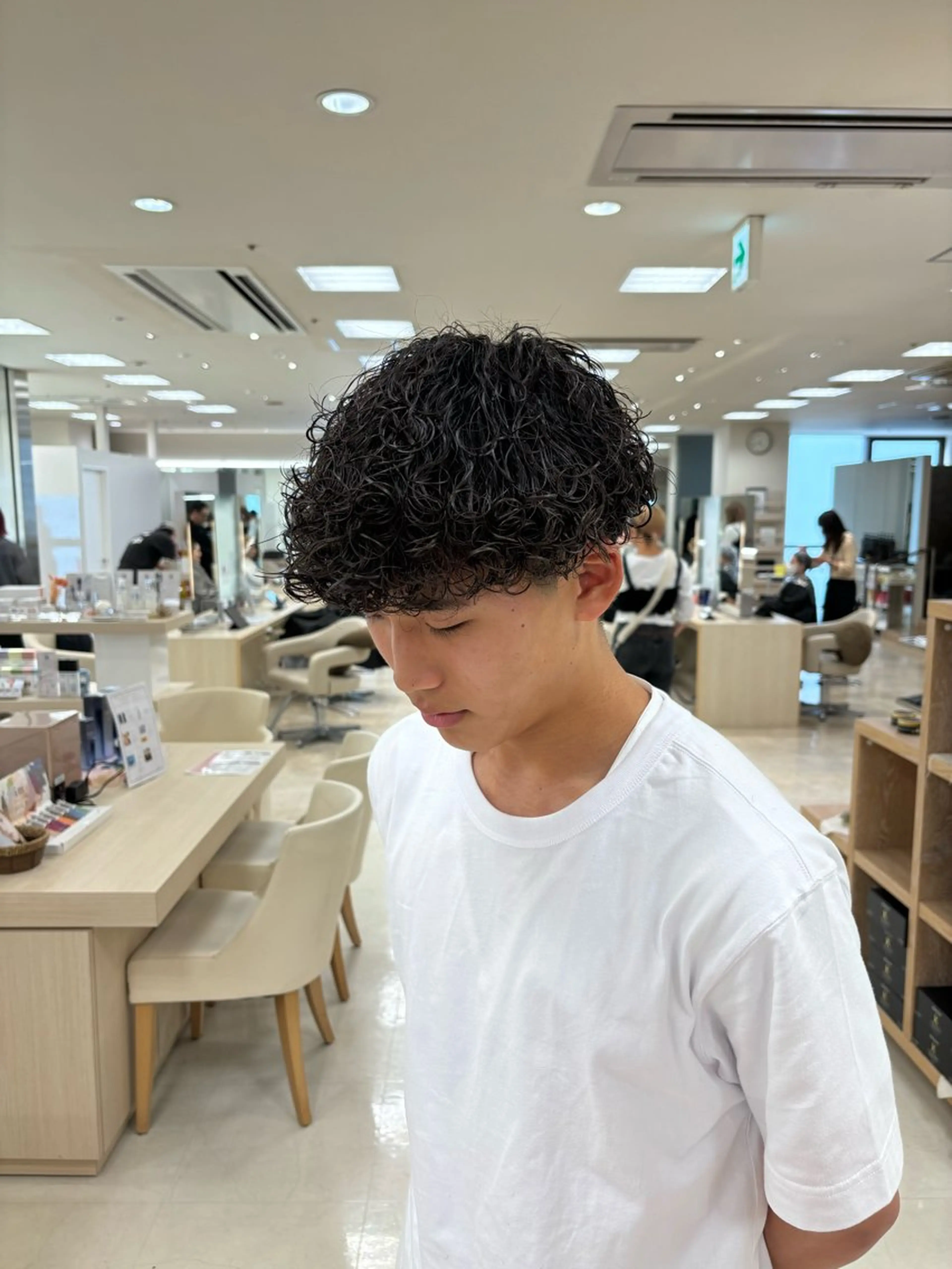 ショート パーマ カット パーマ トリートメント 湘南/メンズパーマ/ ハイライト/ユチカのヘアスタイル