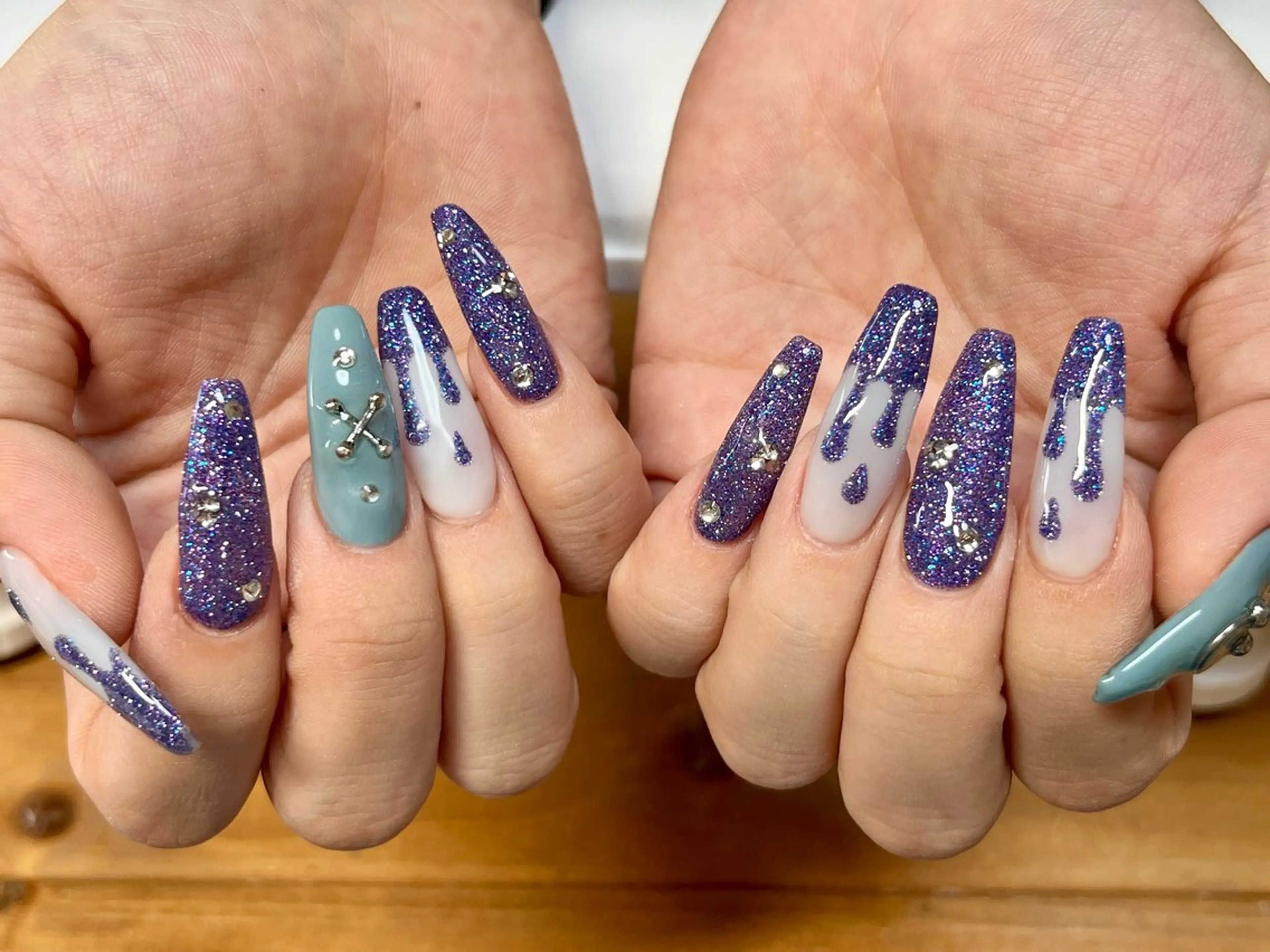 ネイル フラッシュネイル ハンドネイル まり りぃ〜んのネイルデザイン