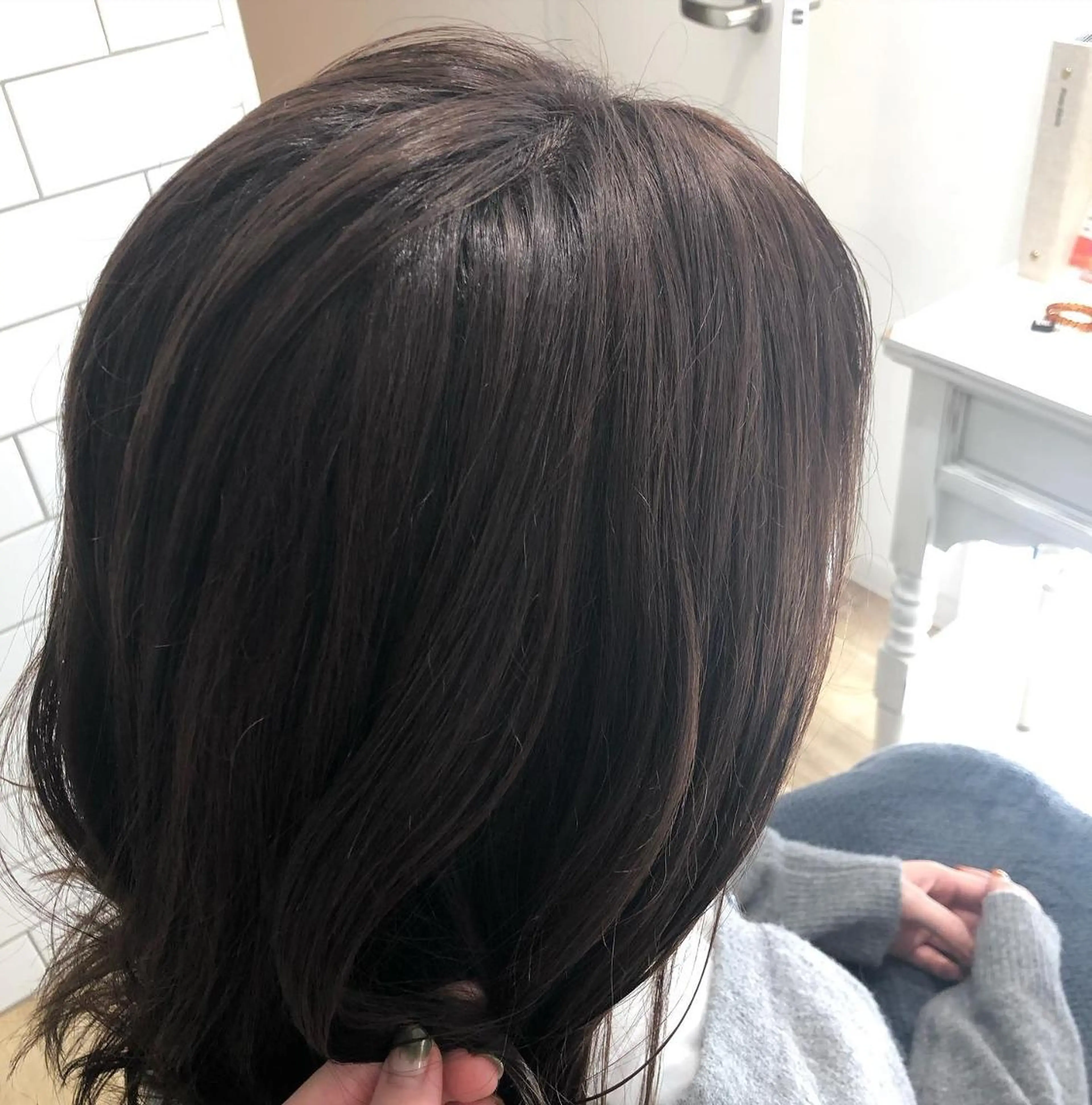 セミロング カラー ヘアアレンジ ベージュカラー パープルカラー シルバー ✨🌿大人可愛い愛さ れhair🌿✨松本のヘアスタイル