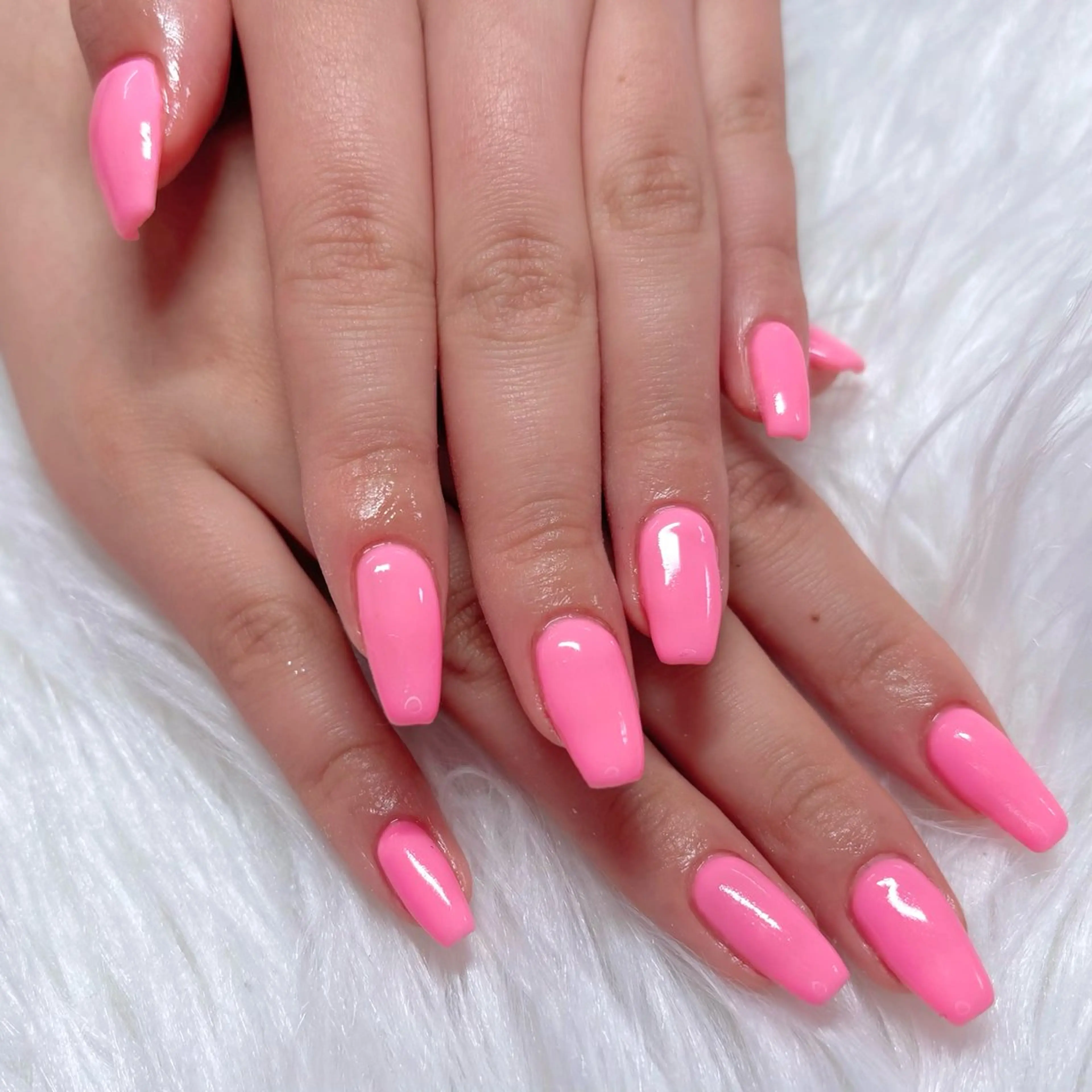 ネイル ワンカラーネイル ピンク シンプルネイル ハンドネイル Noix nailのネイルデザイン