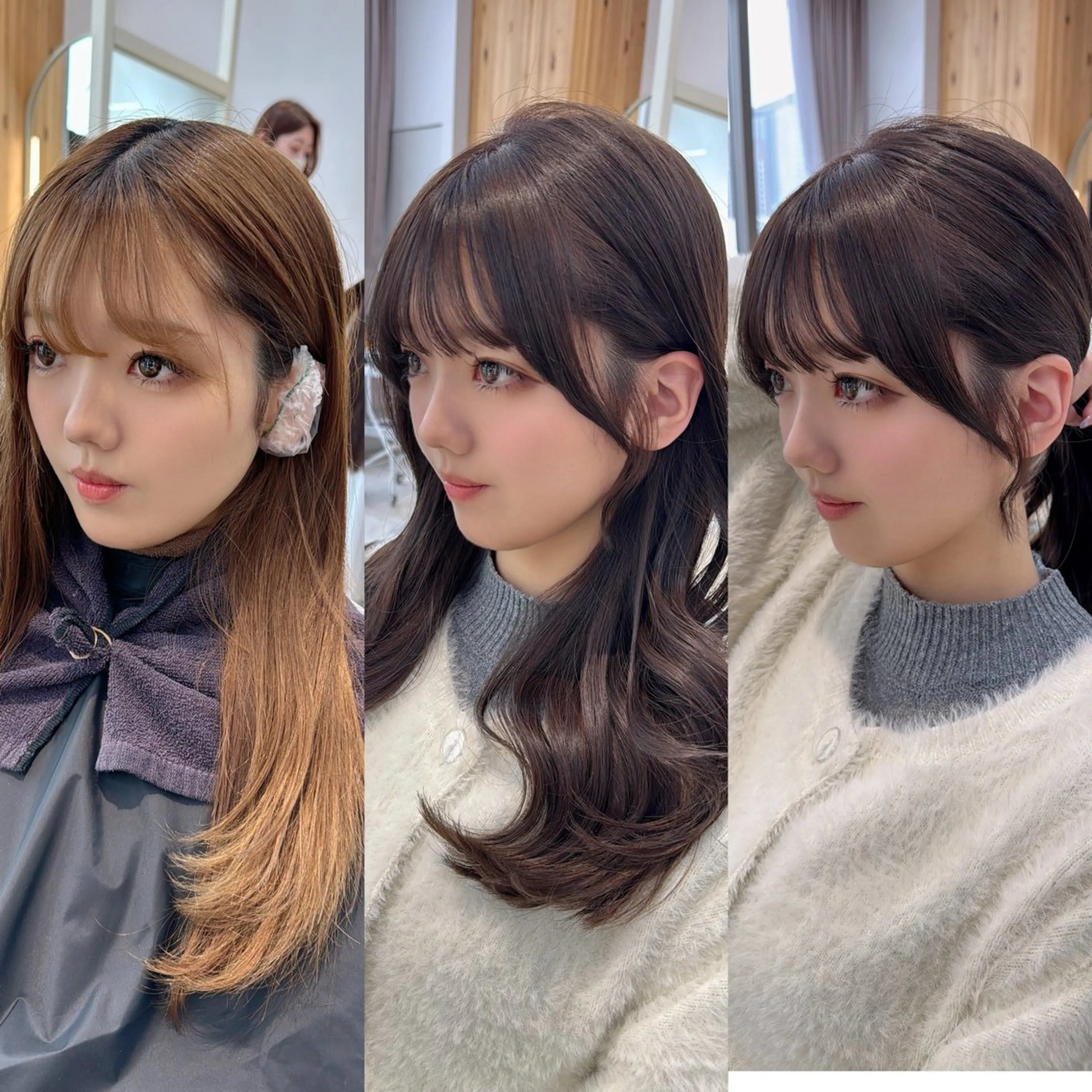 セミロング レイヤーカット/ 顔まわり/アオイのヘアスタイル