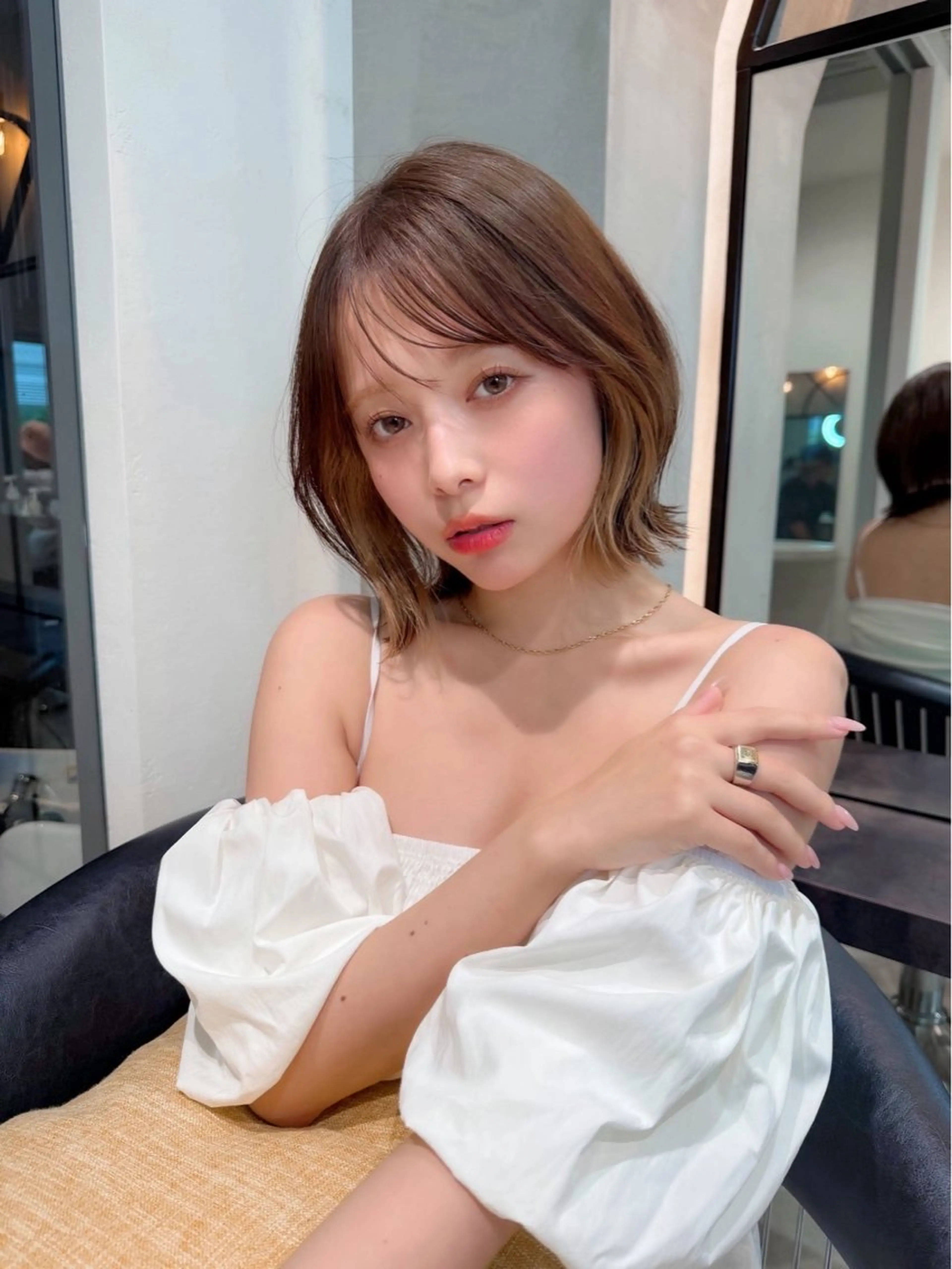 ショート ボブ 韓国風ヘア 小顔カット カット ヘアカラー トリートメント ヘッドスパ taiga ショート /レイヤー/矯正🌈のヘアスタイル