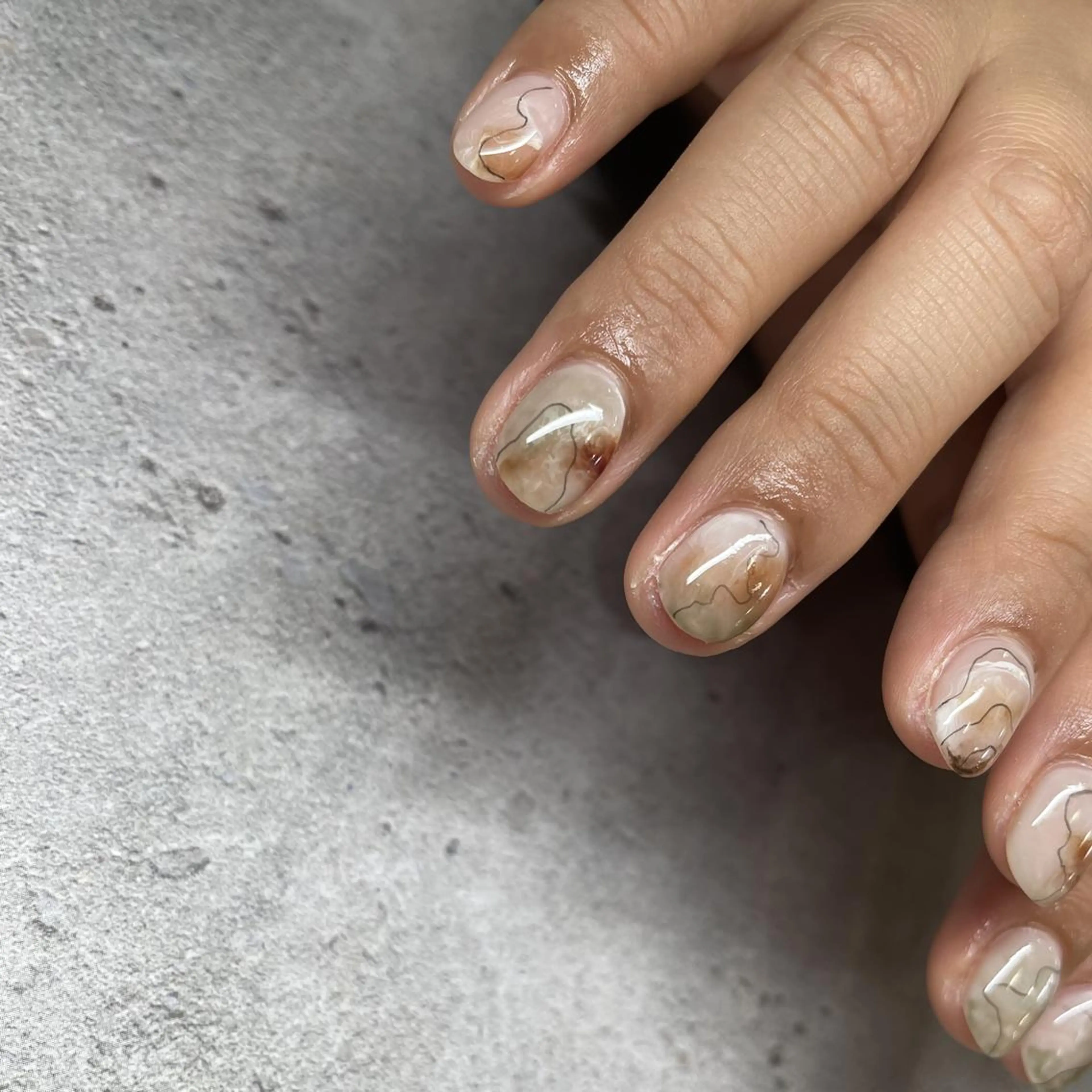 ネイル ハンドネイル フットネイル p.o.n. nuance/個性的のネイルデザイン