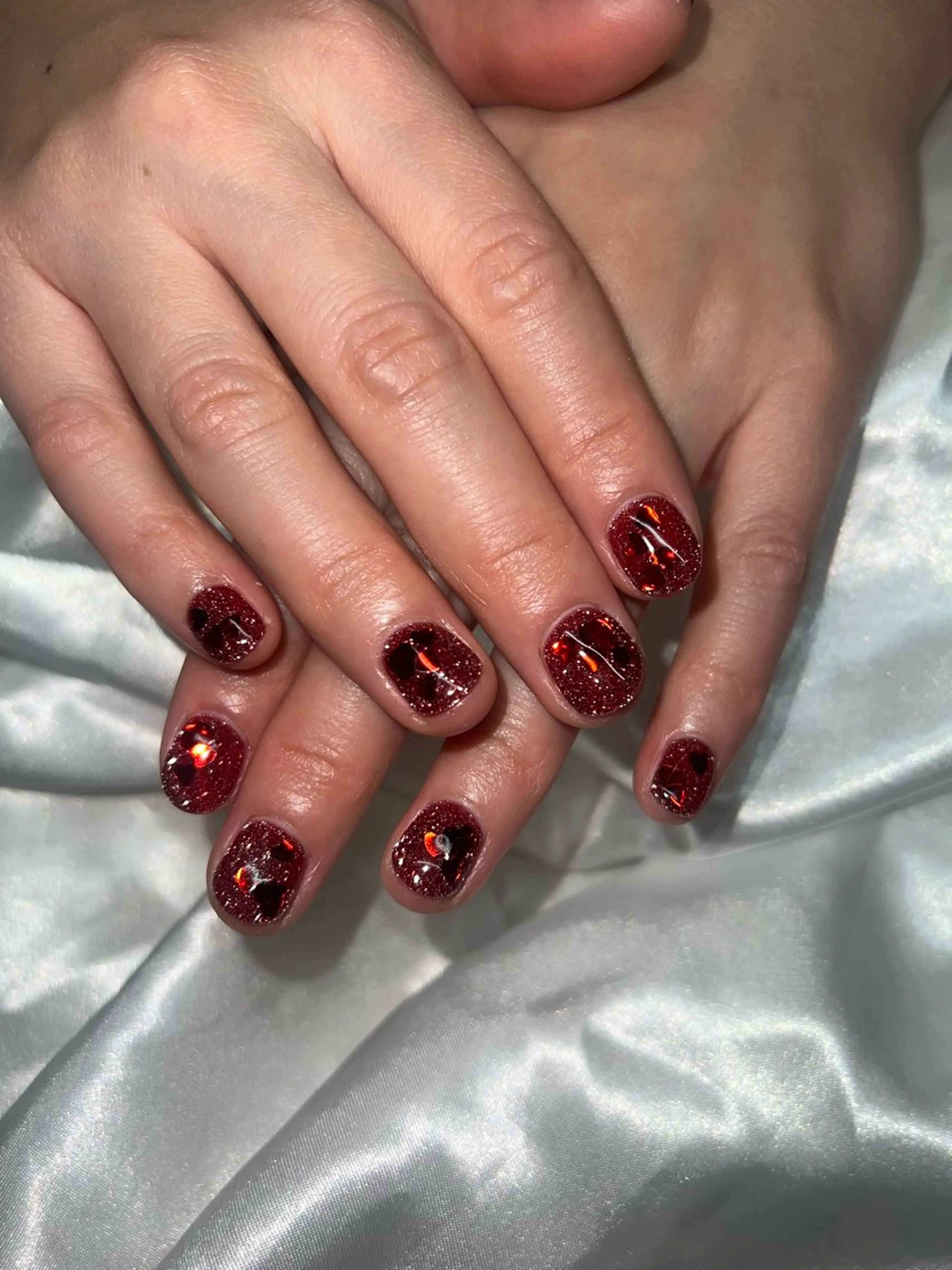 ネイル フラッシュネイル フラッシュマグ ショートネイル aimer more ANZU🍯のネイルデザイン