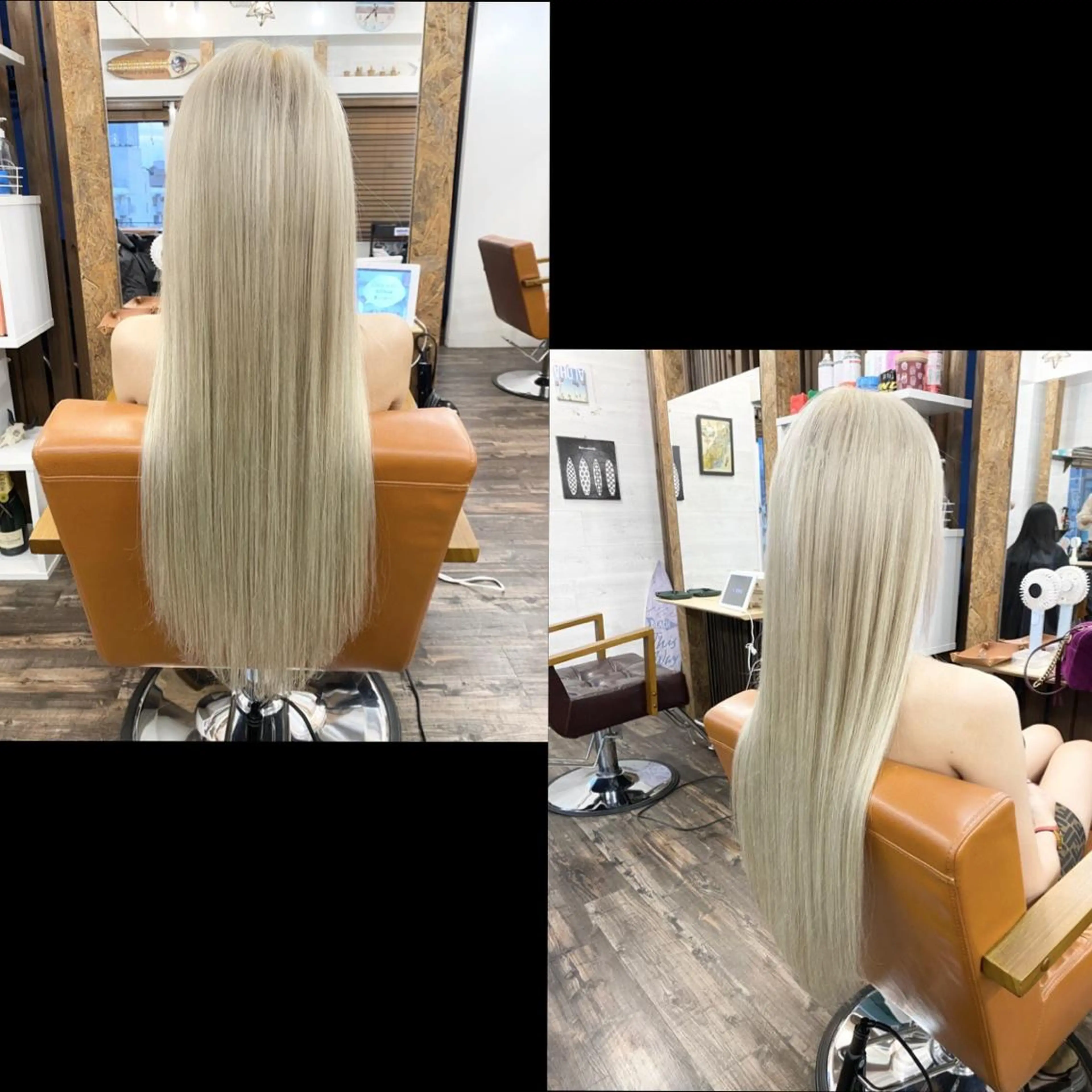 ロング カラー ヘアカラー エクステ ✯カラー&編み込み エクステ✯池田智博✯のヘアスタイル