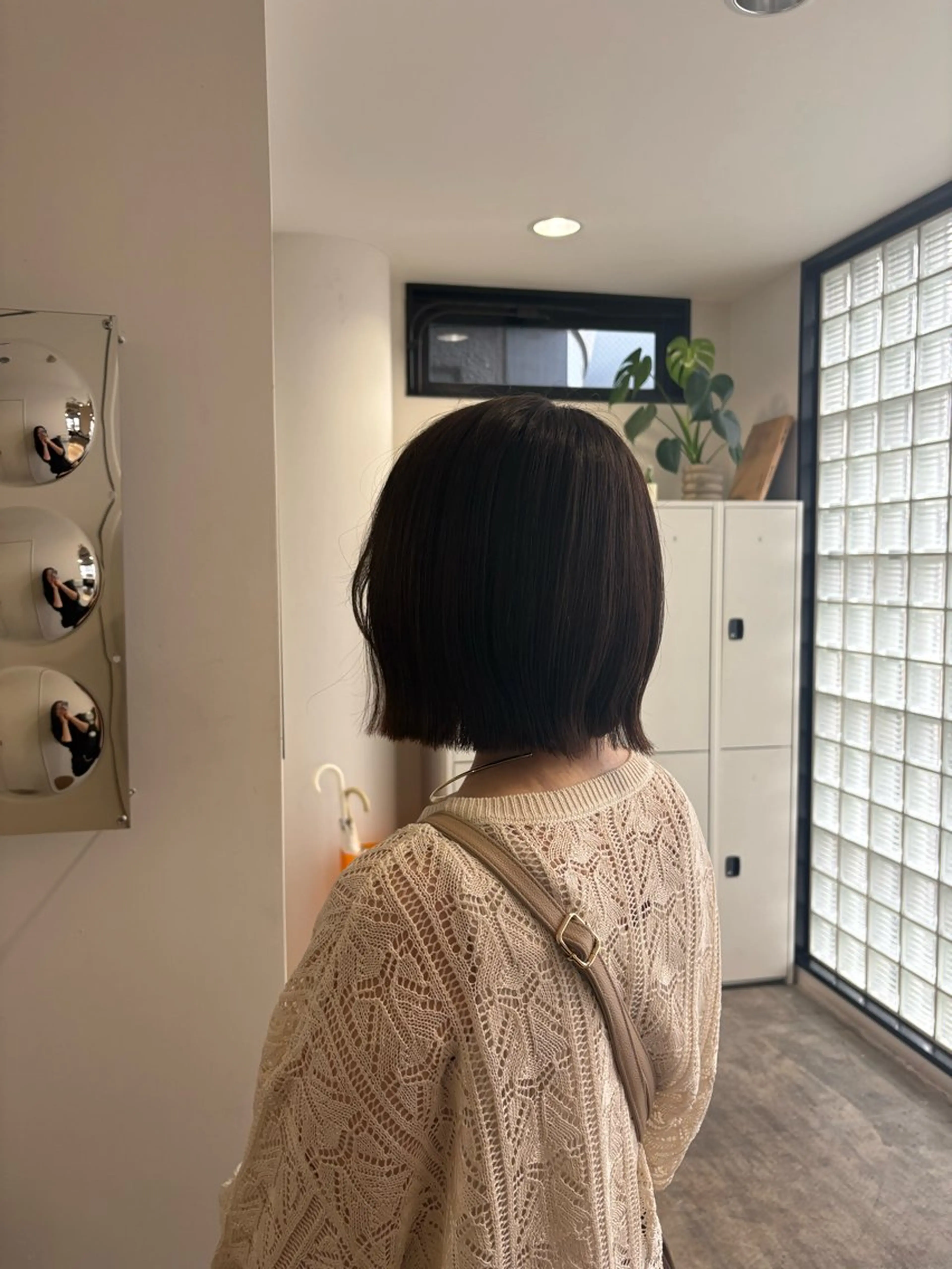 カラー ブラウンカラー ボブ カット ヘアカラー トリートメント Jr.スタイリスト ヨシノヒメカのヘアスタイル