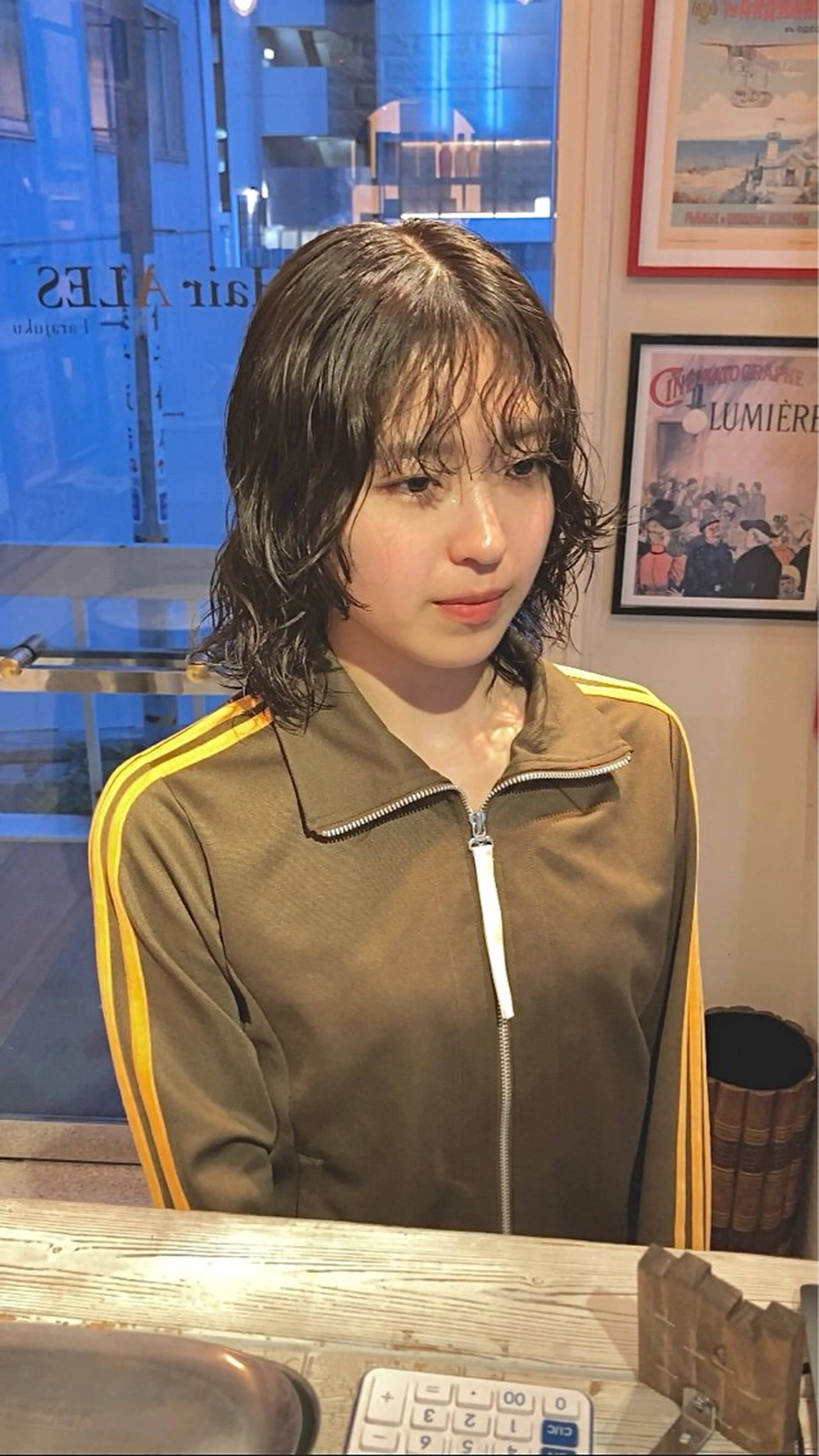 ミディアム カラー パーマ ヘアカラー パーマ ウルフレイヤー エクステ/kokiのヘアスタイル