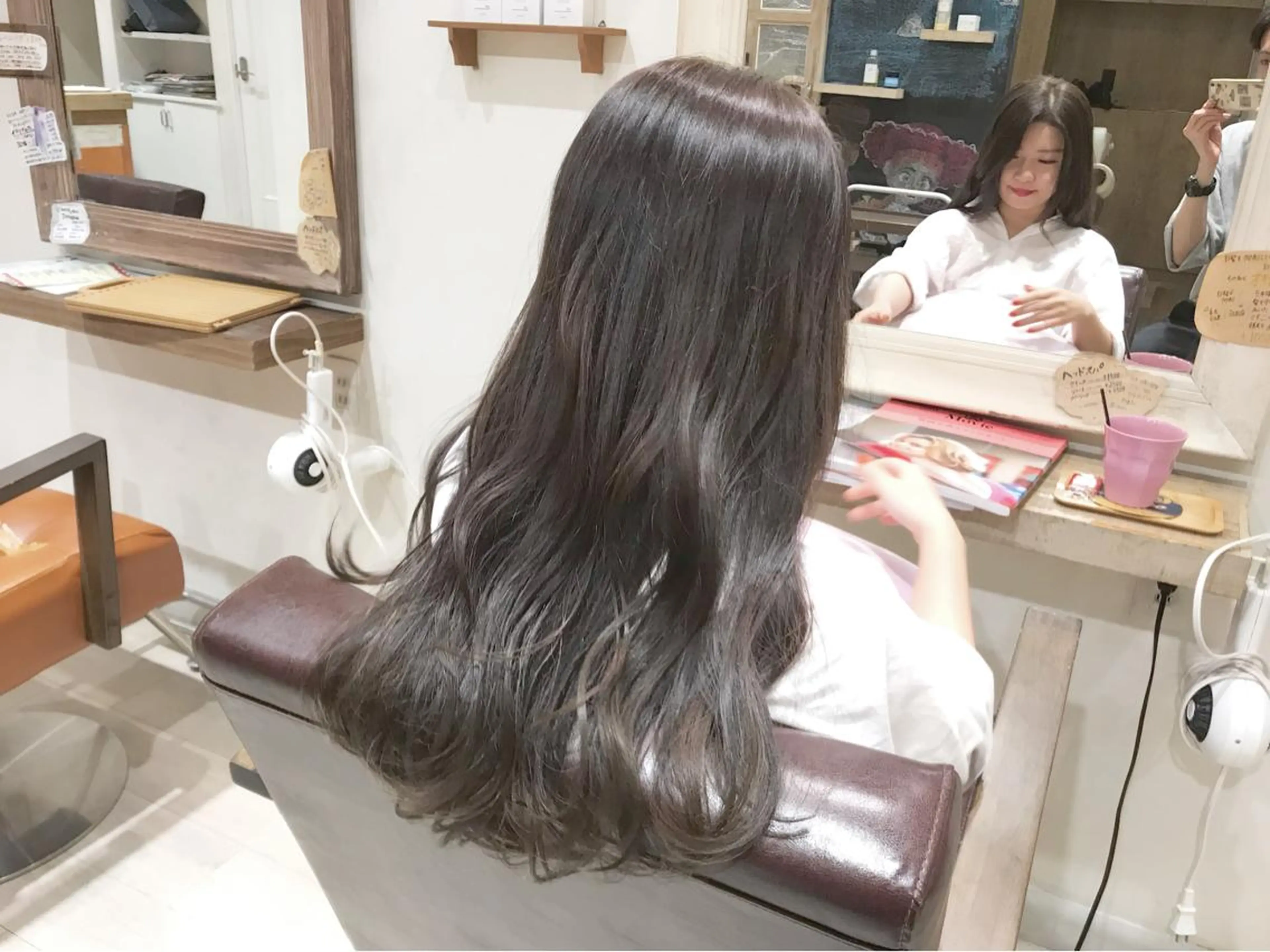 セミロング カラー メンズ指名多数!! SiLO 田島のヘアスタイル